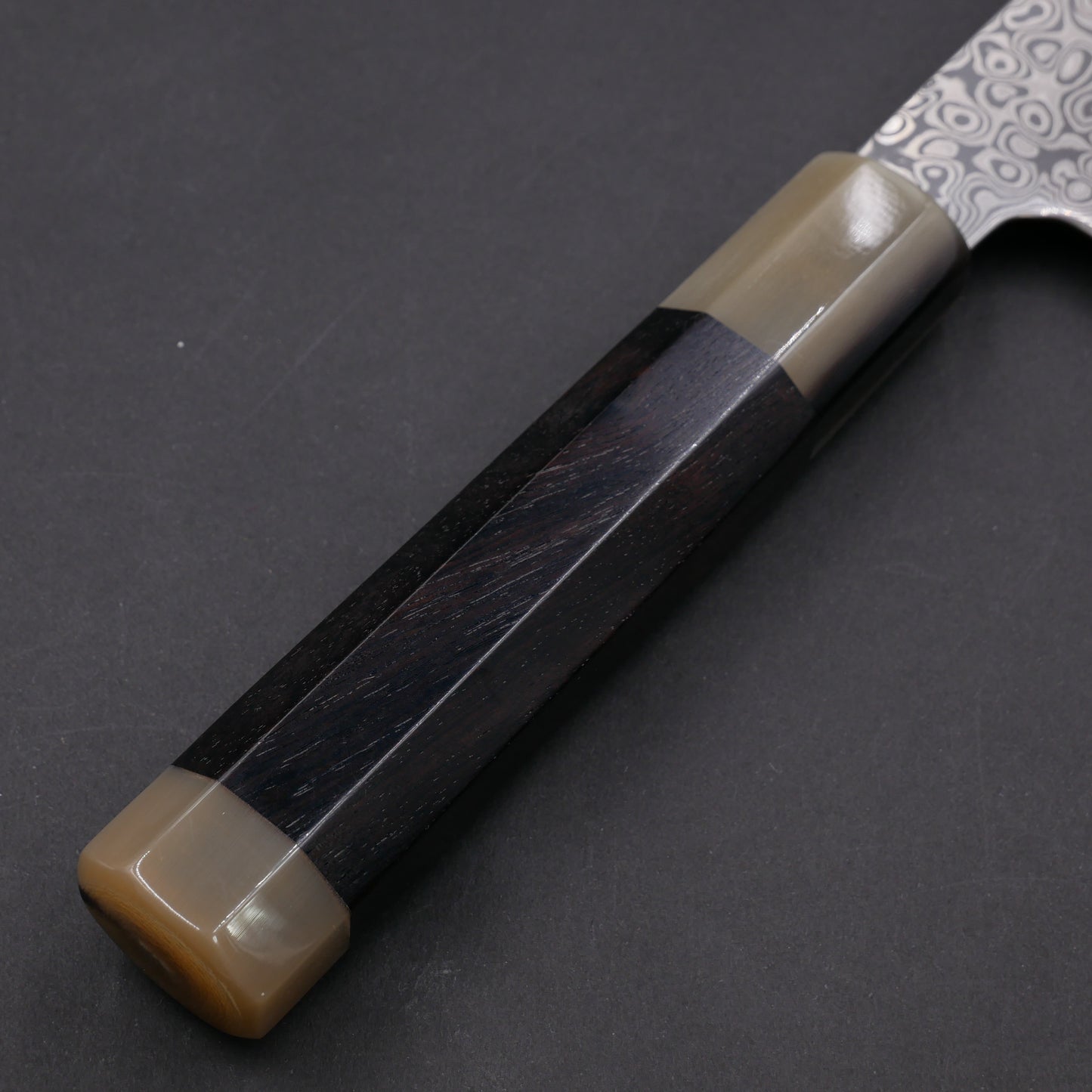 Molybdenum Vanadium Steel 67Layers Damascus Santoku Ebony Octagonal Handle