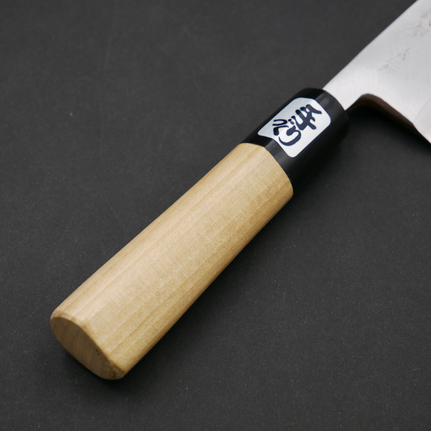 Blue#2 Carbon Steel Fine-Finish Small Deba Magnolia Handle
