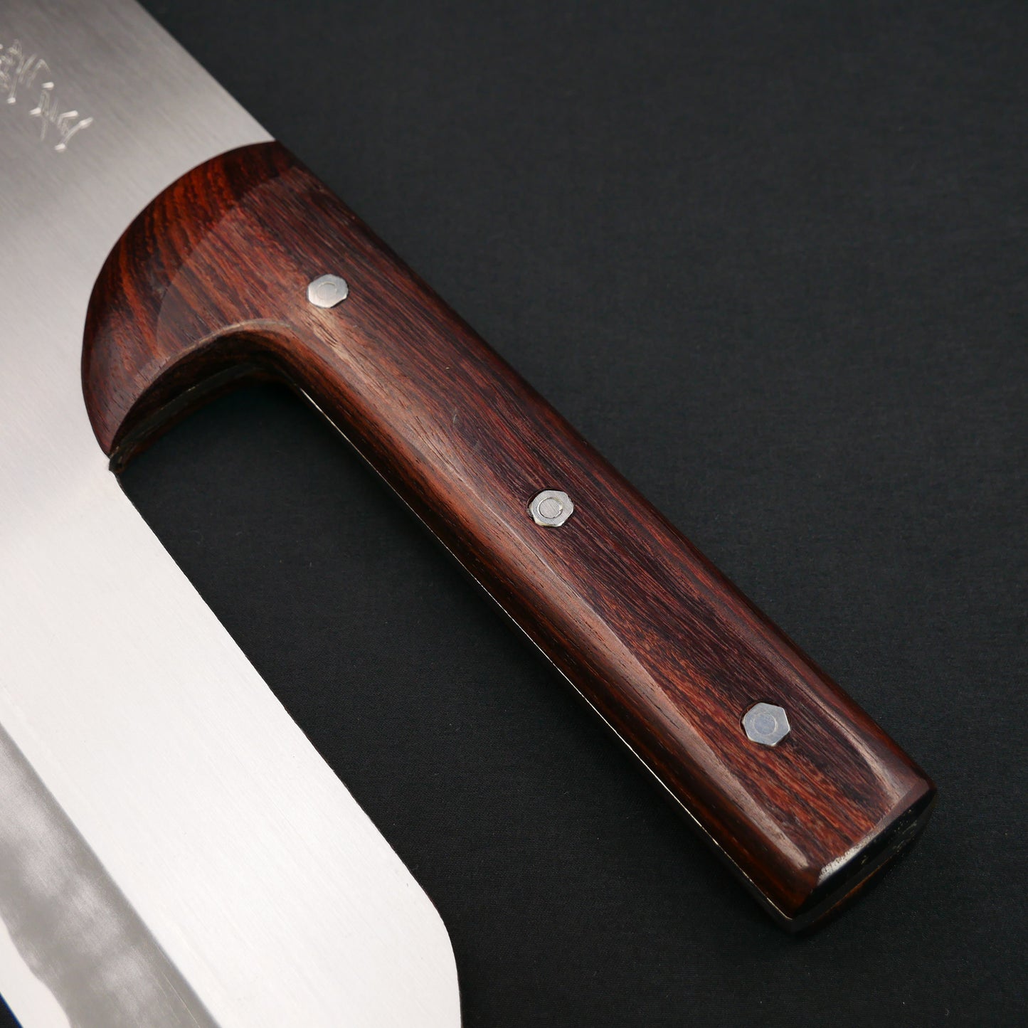 Blue#2 Carbon Steel Noodle Knife Rosewood Straight Handle (For Left-Handed)