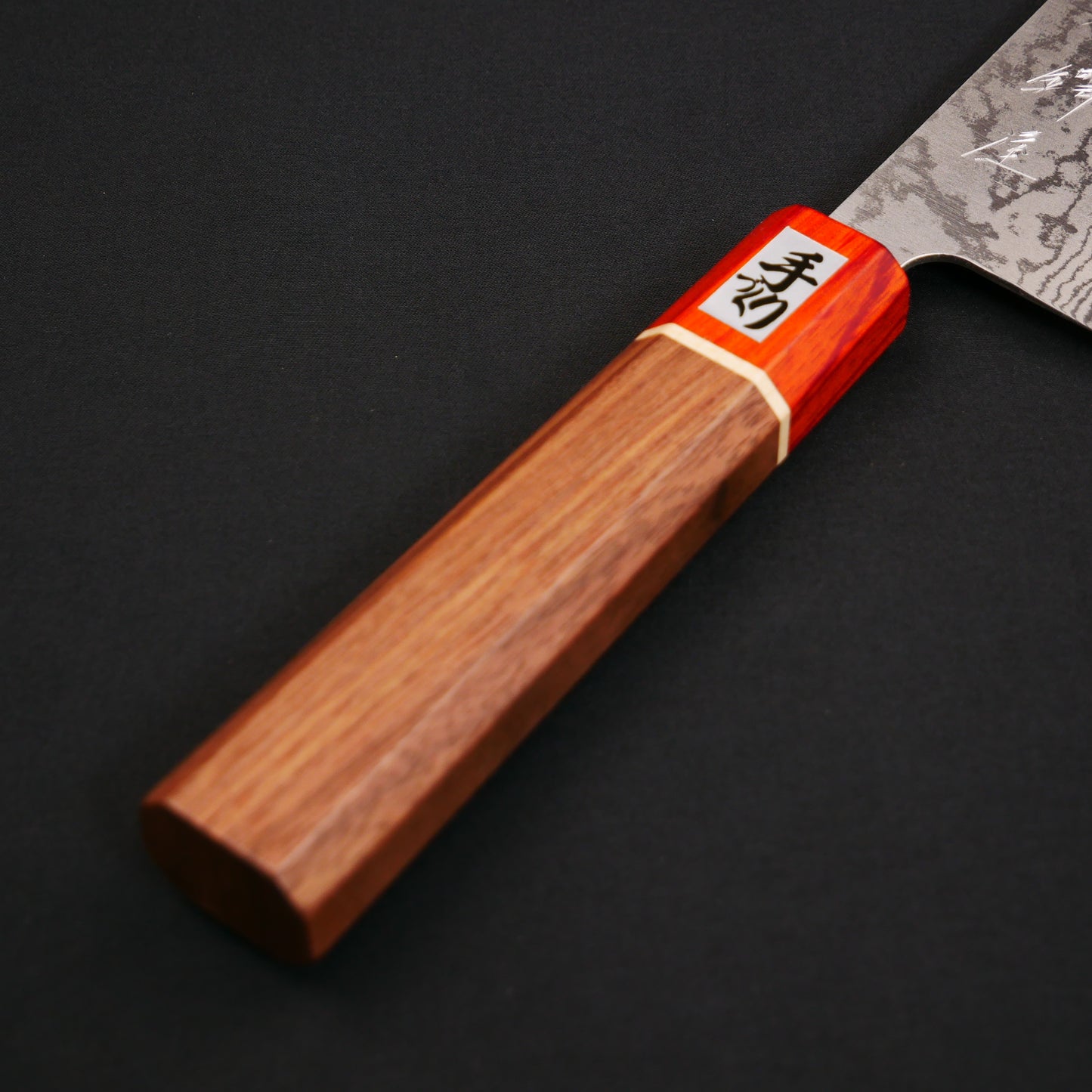 VG10 Damascus Santoku Walnut Octagonal Handle