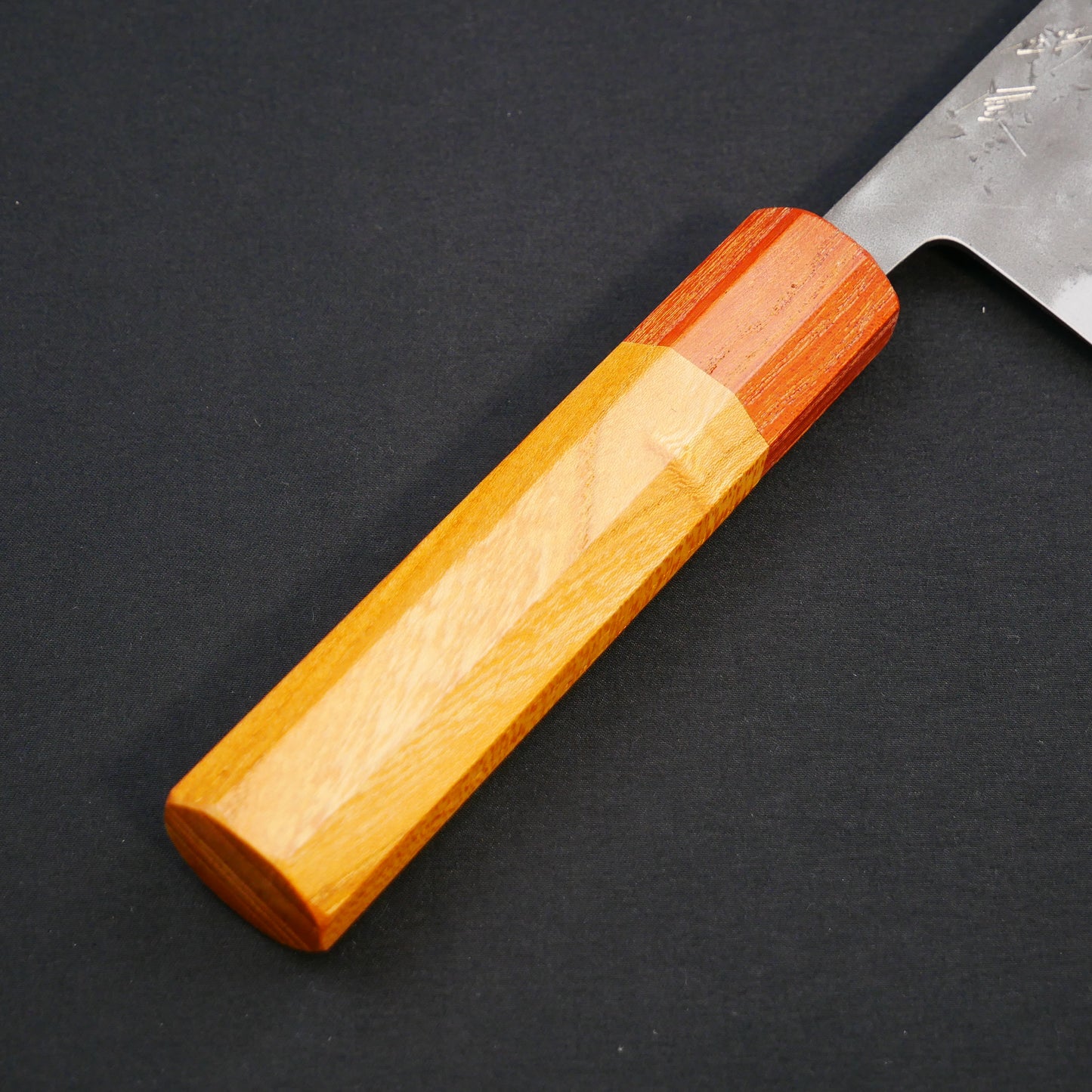 Blue#2 Carbon Steel Nashiji Nakiri Zelkova Octagonal Handle