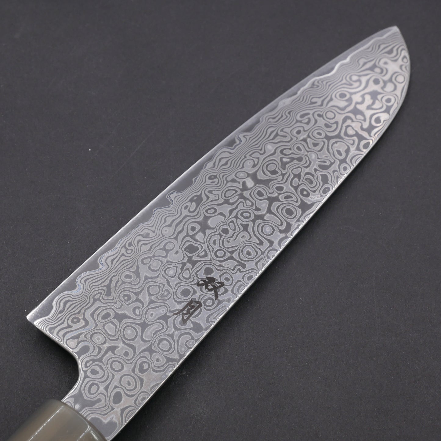 Molybdenum Vanadium Steel 67Layers Damascus Santoku Ebony Octagonal Handle