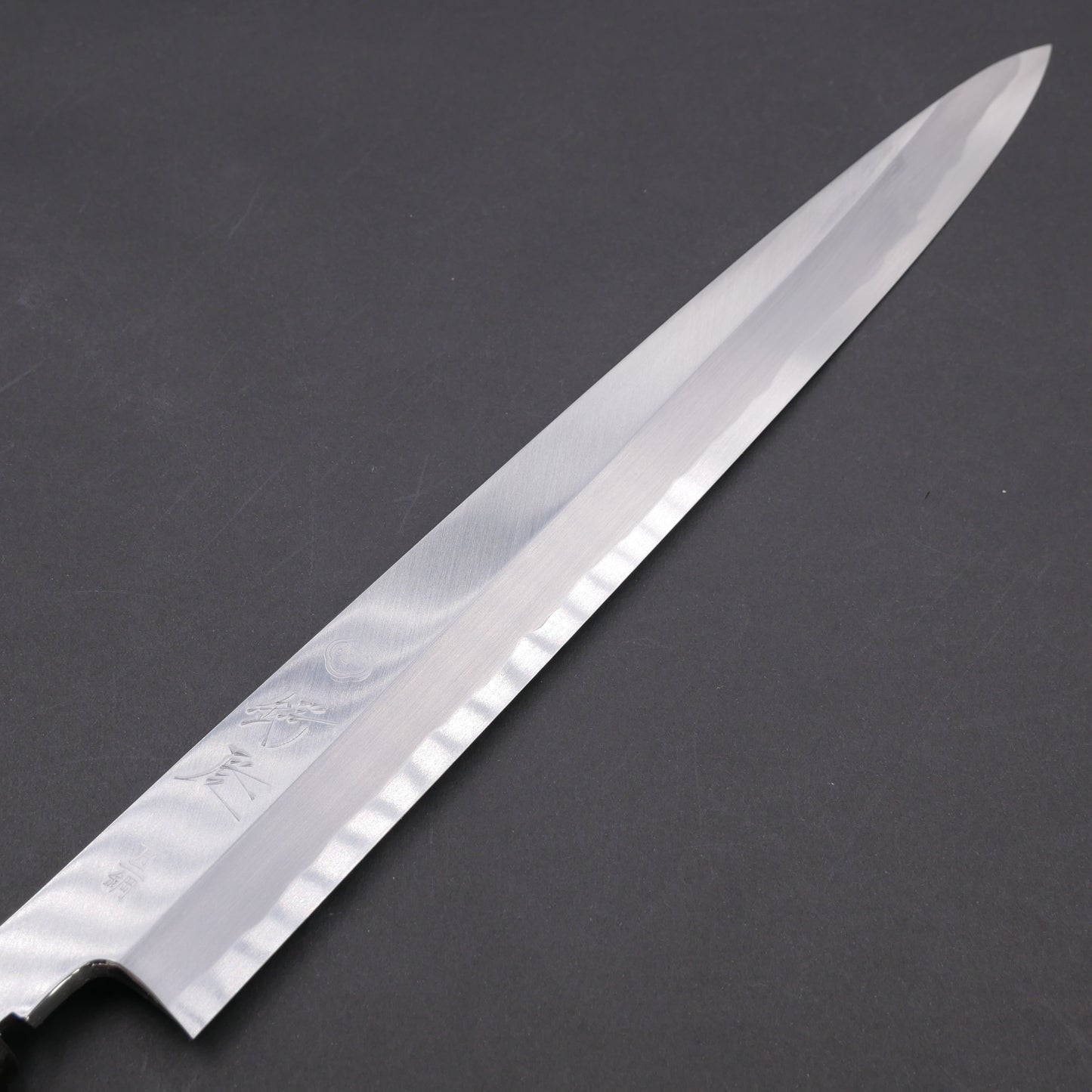 Blue#2 Carbon Steel Fine-Finish Yanagiba Magnolia Handle (Thin Blade)