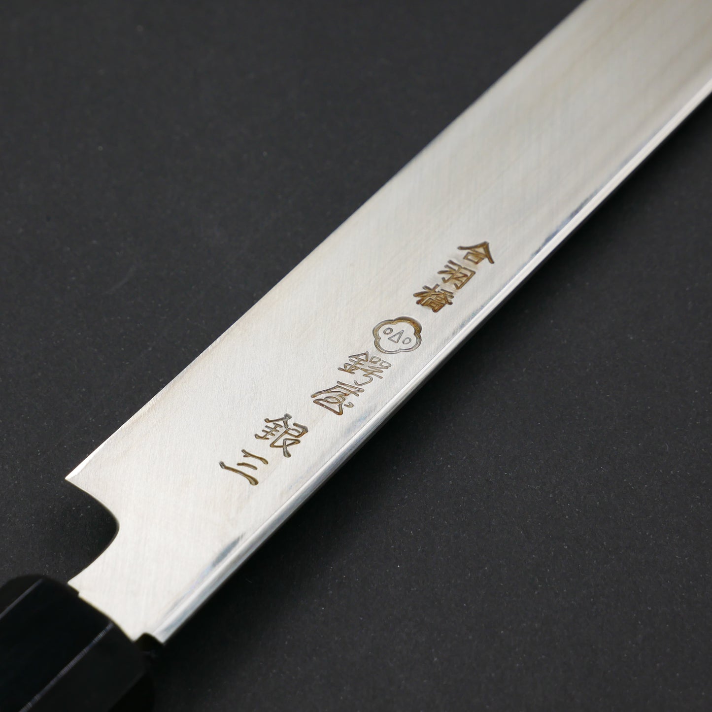 Silver#3 Stainless Steel Fine-Finish Takohiki Magnolia Octagonal Handle