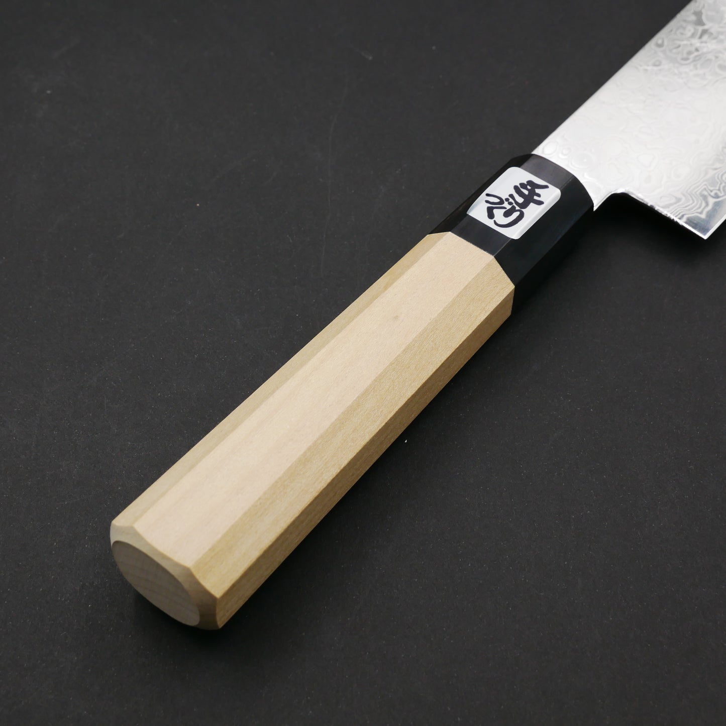 AUS10 Damascus Nakiri Magnolia Octagonal Handle