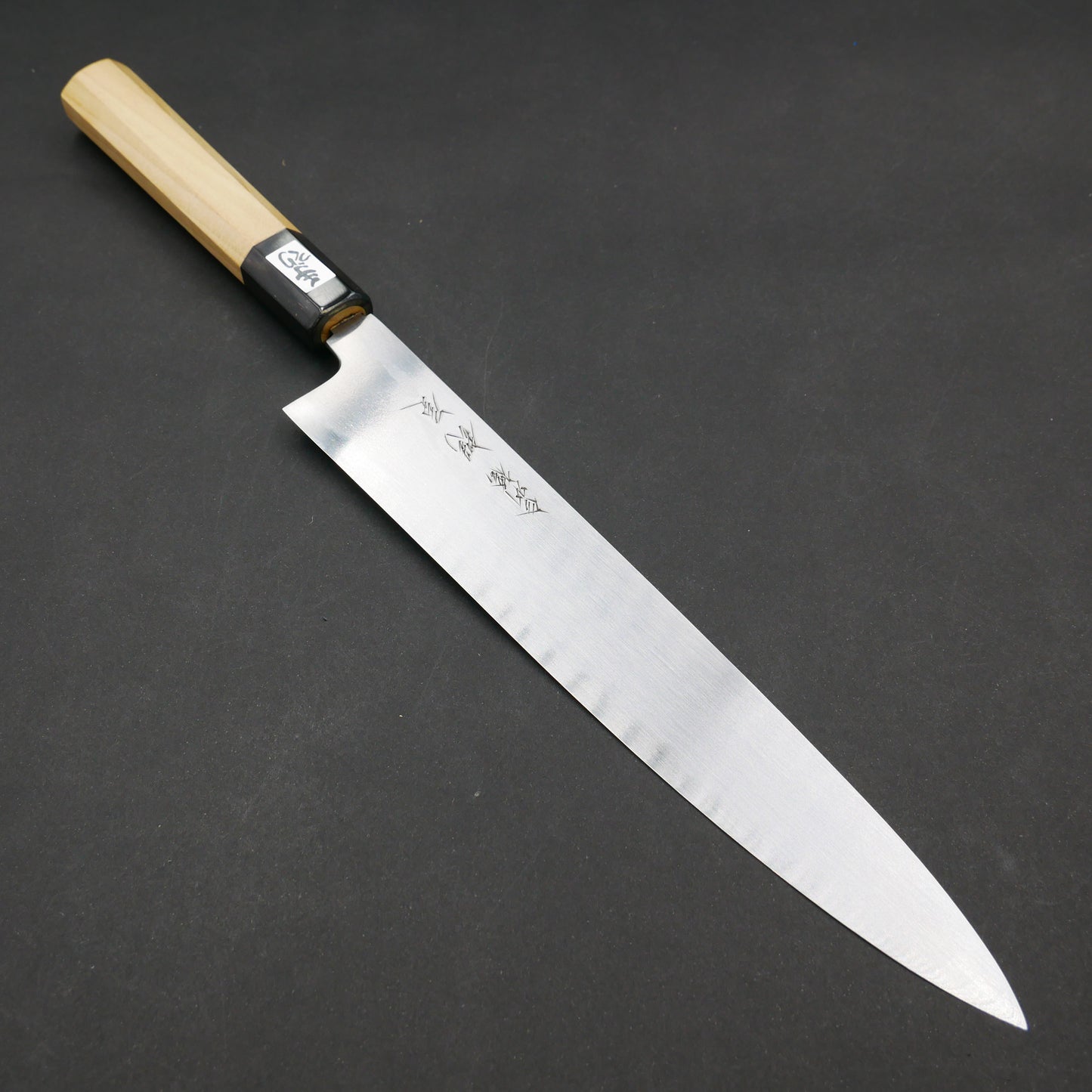 White#2 Carbon Steel Sujihiki Magnolia Octagonal Handle