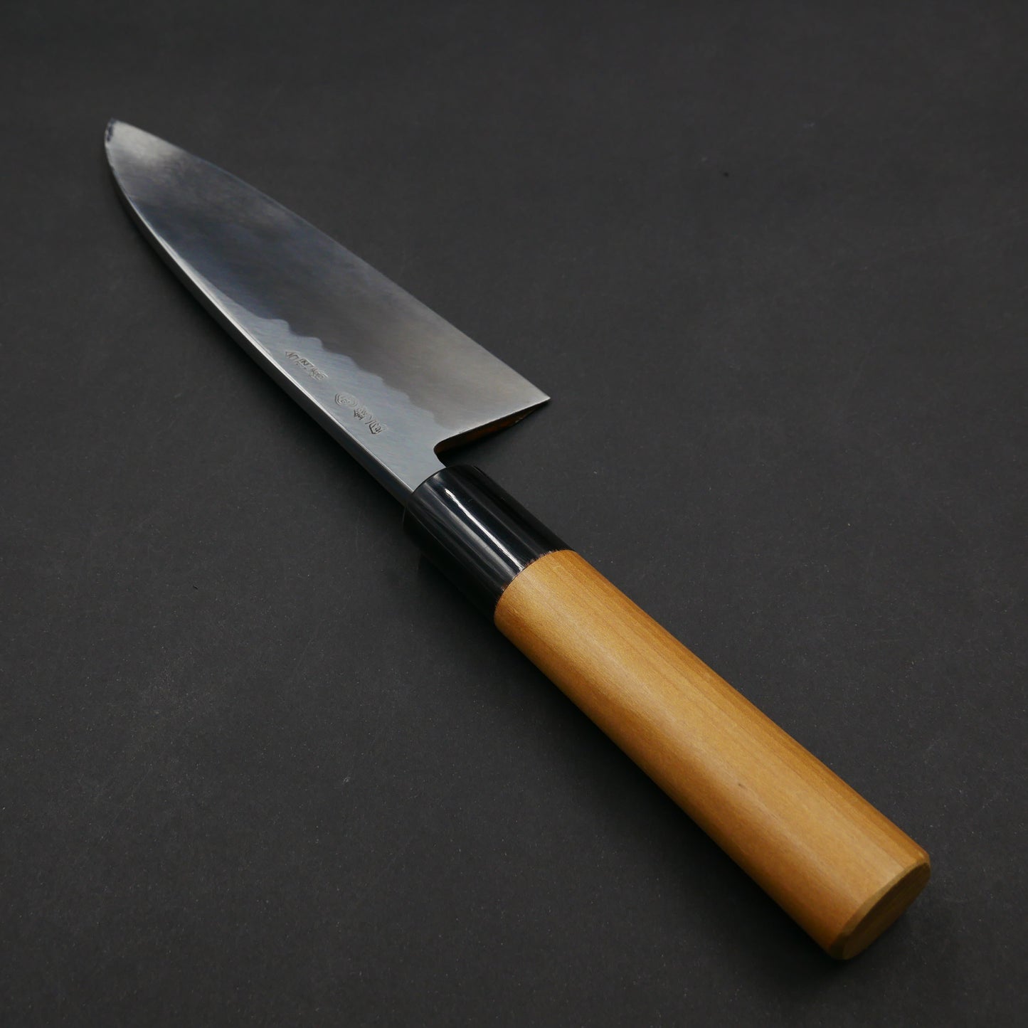 Blue#2 Carbon Steel Fine-Finish Deba Magnolia Handle (For Left-Handed)