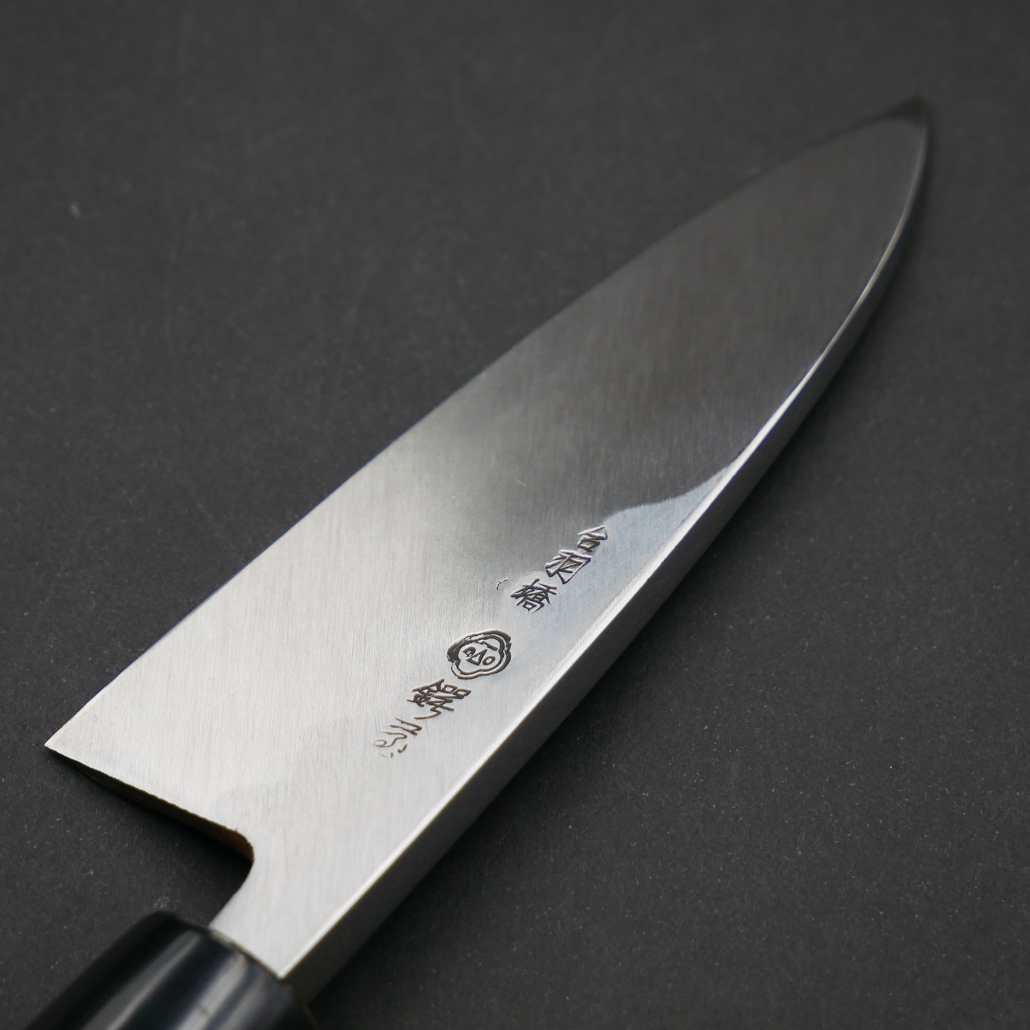 Blue#2 Carbon Steel Fine-Finish Small Deba Magnolia Handle