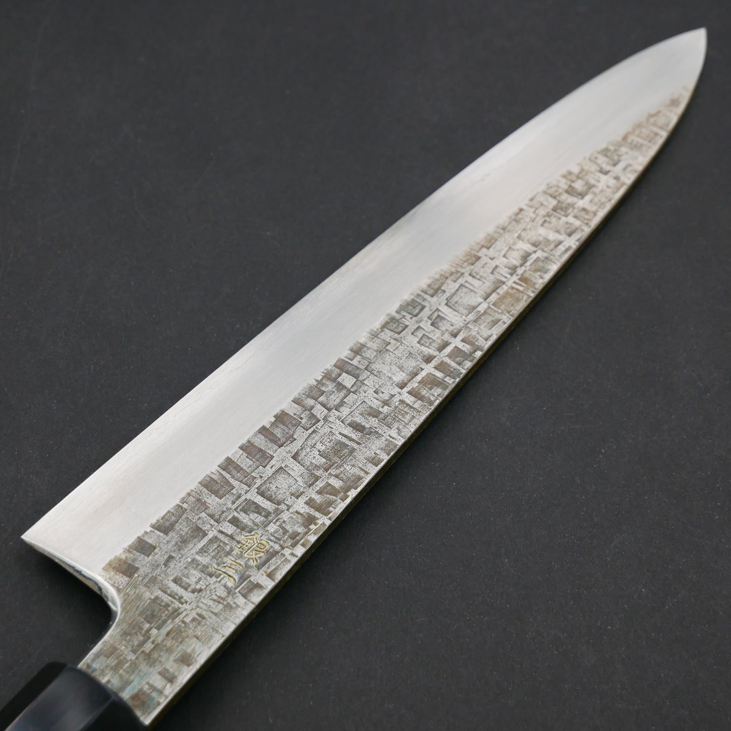 Silver#3 Stainless Steel Kurouchi Tsuchime Gyuto Japanese Yew Octagonal Handle