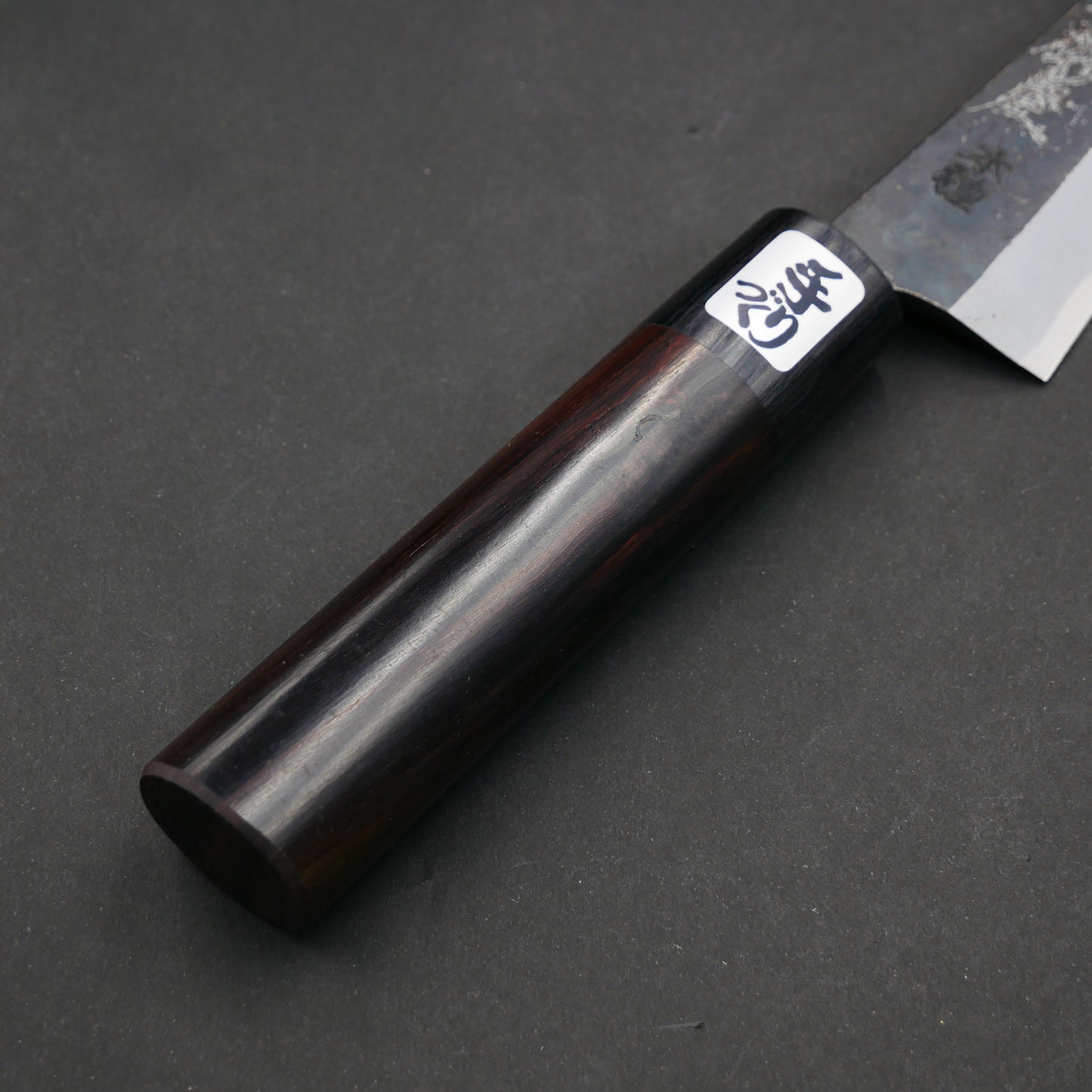 "Tanegashima" Blue#2 Carbon Steel Kurouchi Honesuki Rosewood Handle