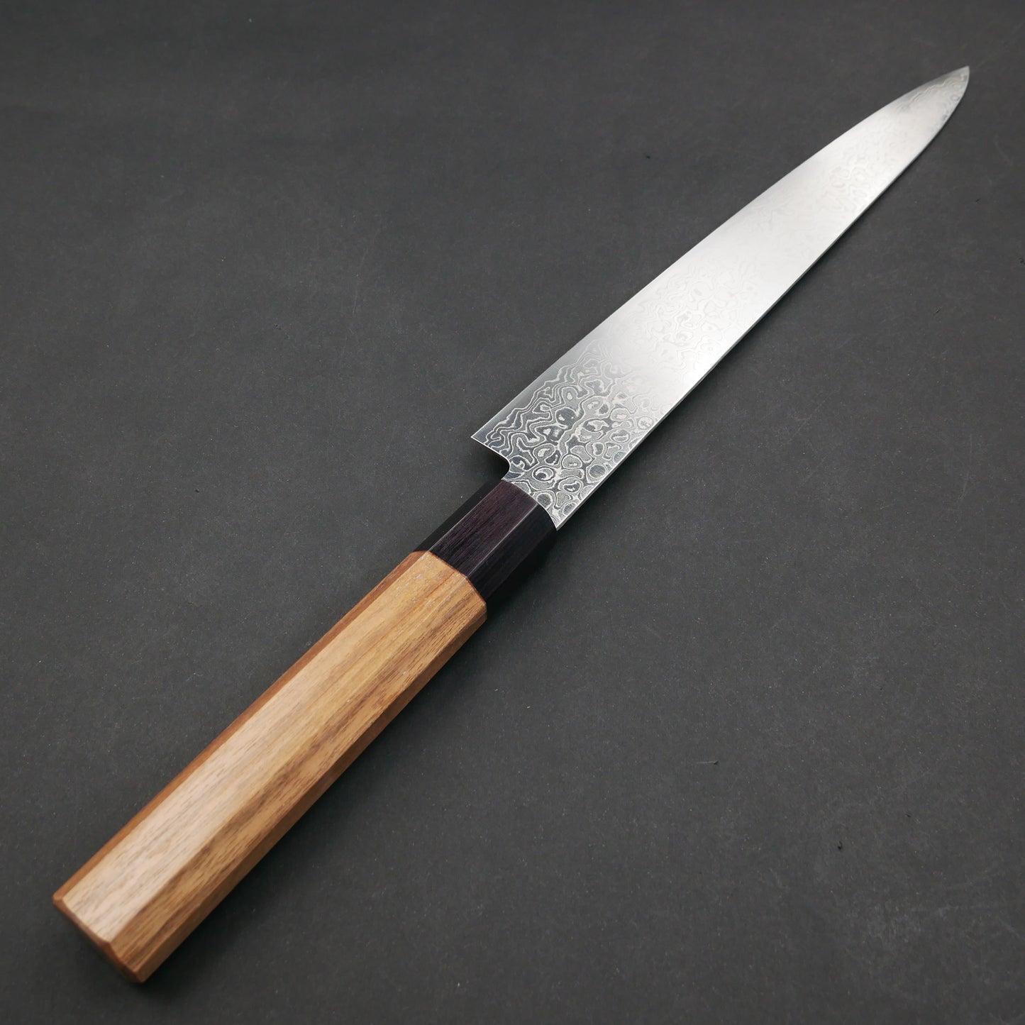 AUS10 Damascus Sujihiki Walnut Octagonal Handle
