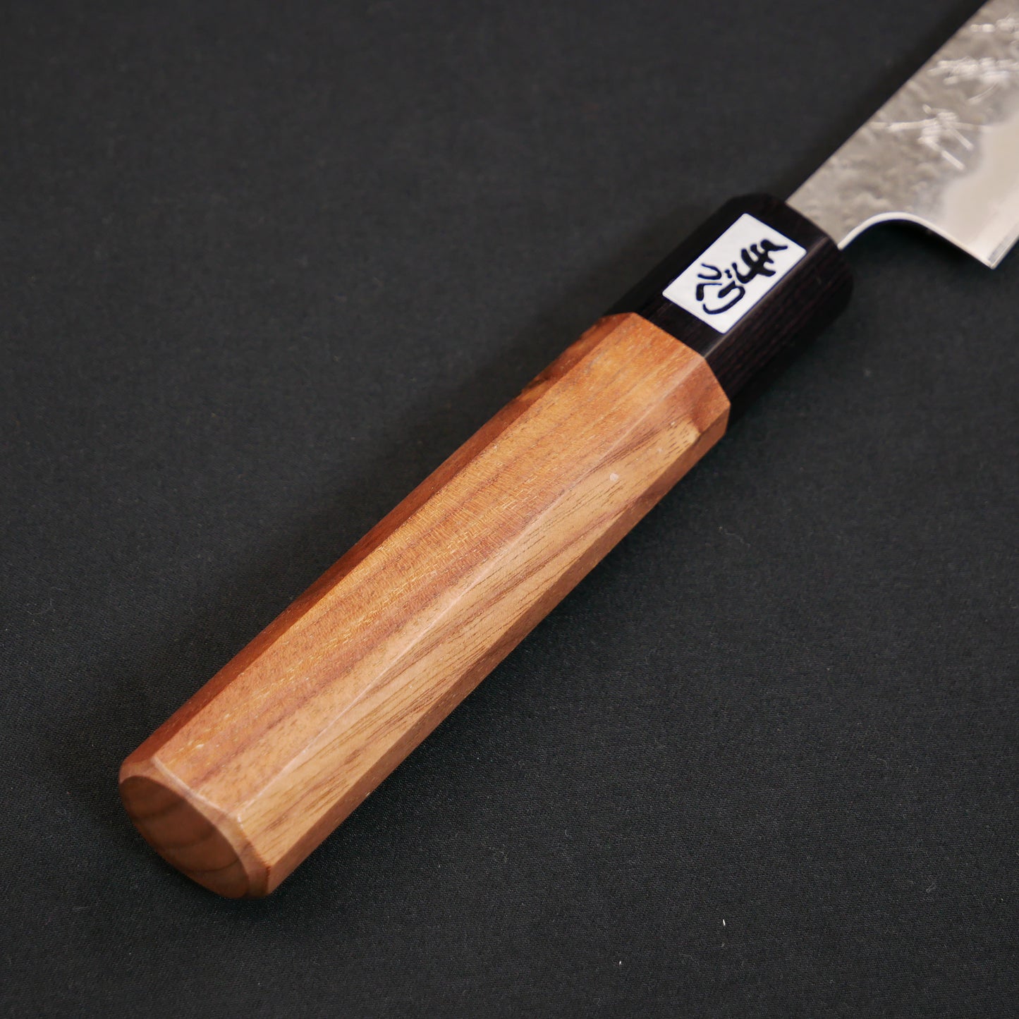 White#1 Carbon Steel Tsuchime Petty Walnut Octagonal Handle