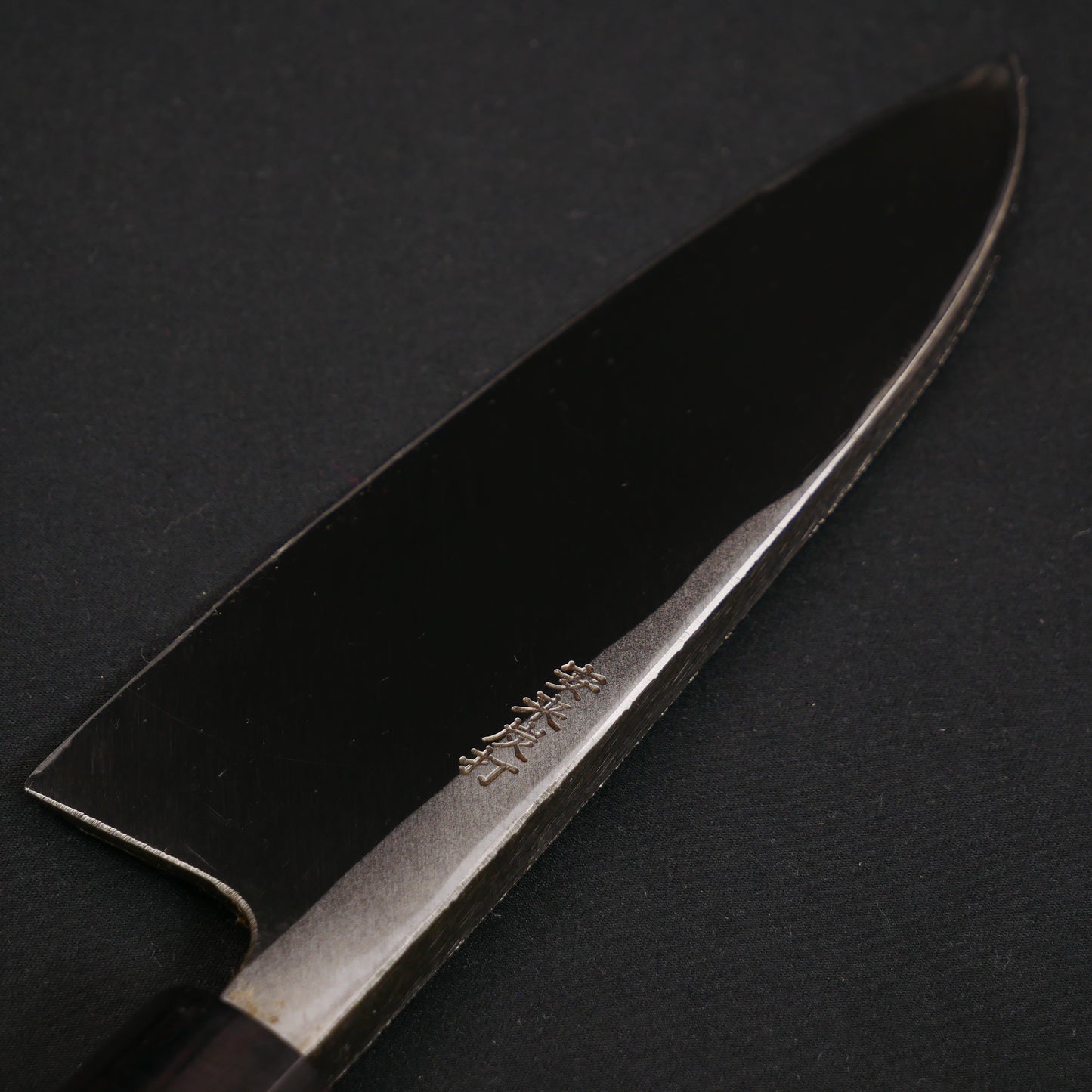 White#2 Carbon Steel Kurouchi Tsuchime Deba Walnut Octagonal Handle