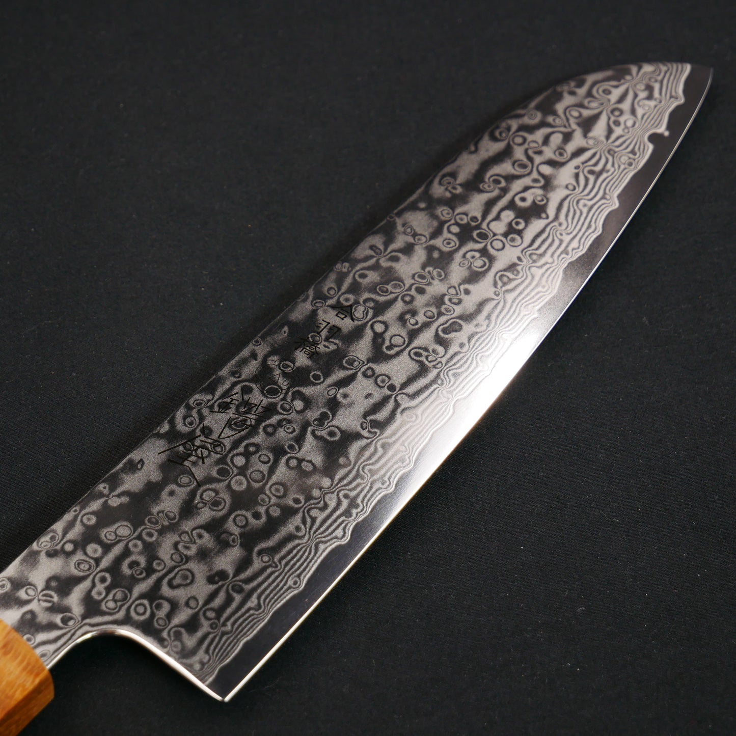 Molybdenum Vanadium Steel 67Layers Damascus Santoku Oak Octagonal Handle