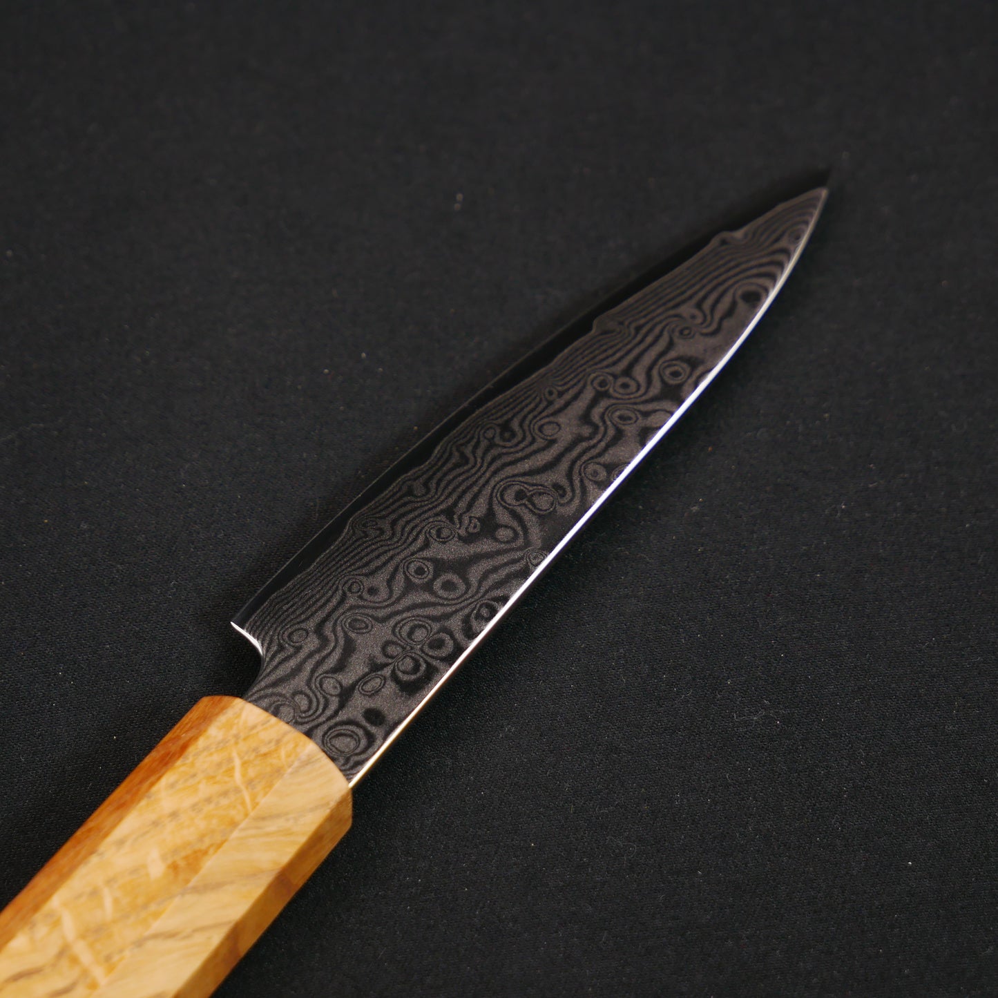 Molybdenum Vanadium Steel 67Layers Damascus Paring Oak Octagonal Handle