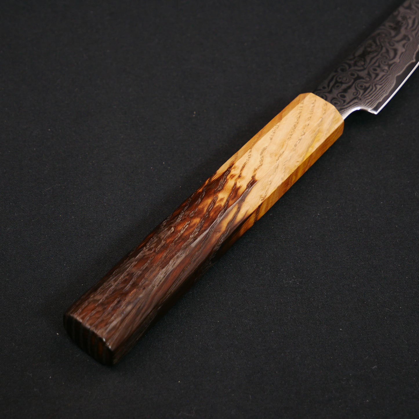 Molybdenum Vanadium Steel 67Layers Damascus Paring Oak Octagonal Handle