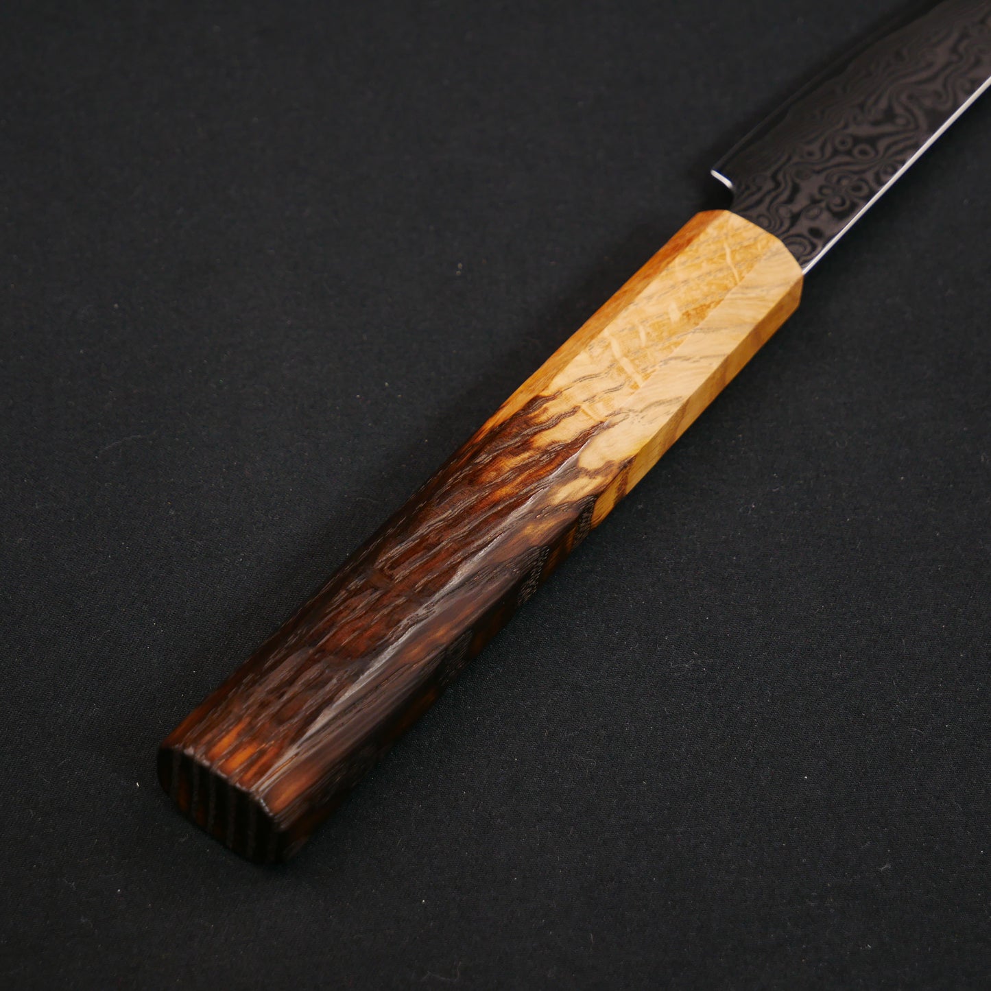 Molybdenum Vanadium Steel 67Layers Damascus Paring Oak Octagonal Handle