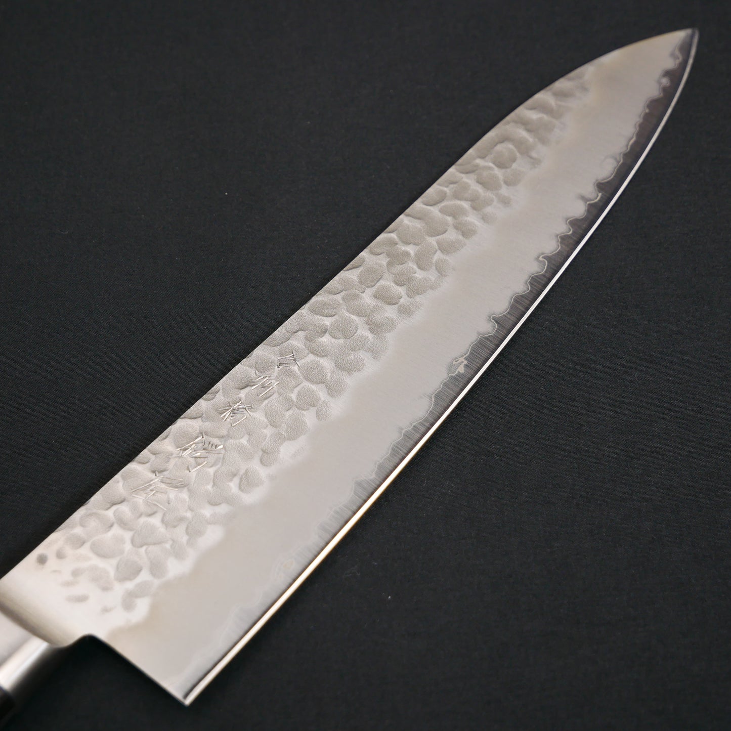 BlueSuper Carbon Steel Tsuchime StainlessClad Gyuto