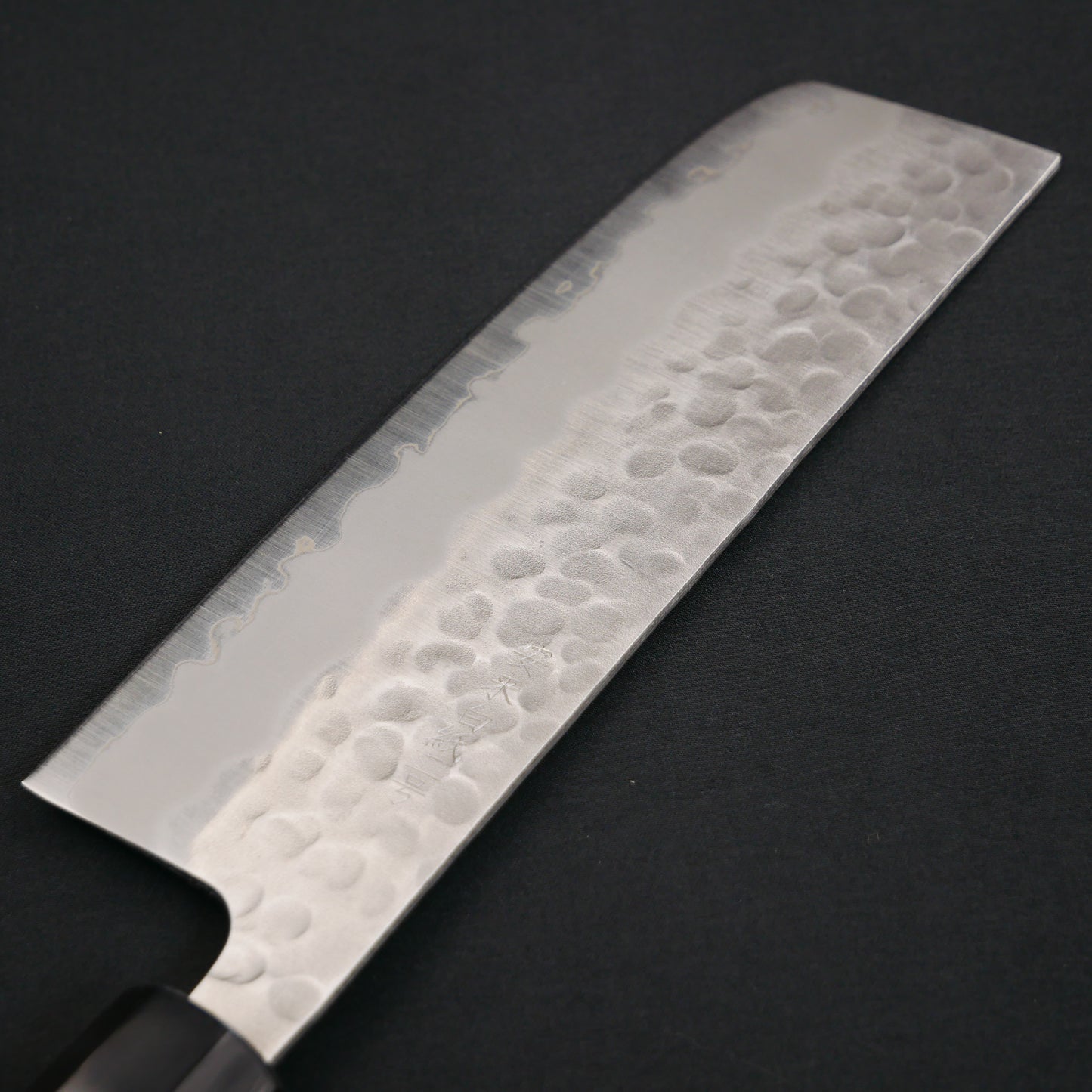 White#2 Carbon Steel Tsuchime StainlessClad Nakiri Yew Octagonal Handle