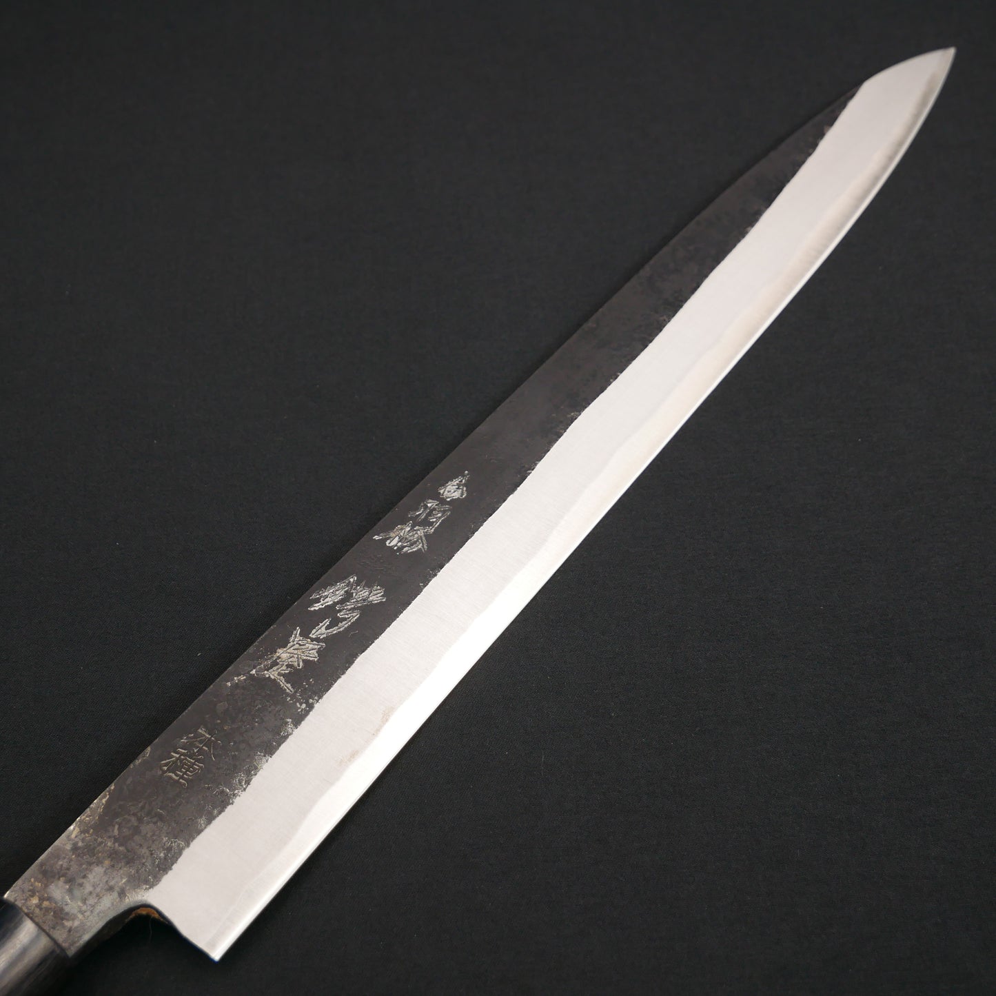 "Tanegashima" Blue#2 Carbon Steel Kurouchi Yanagiba Rosewood Handle