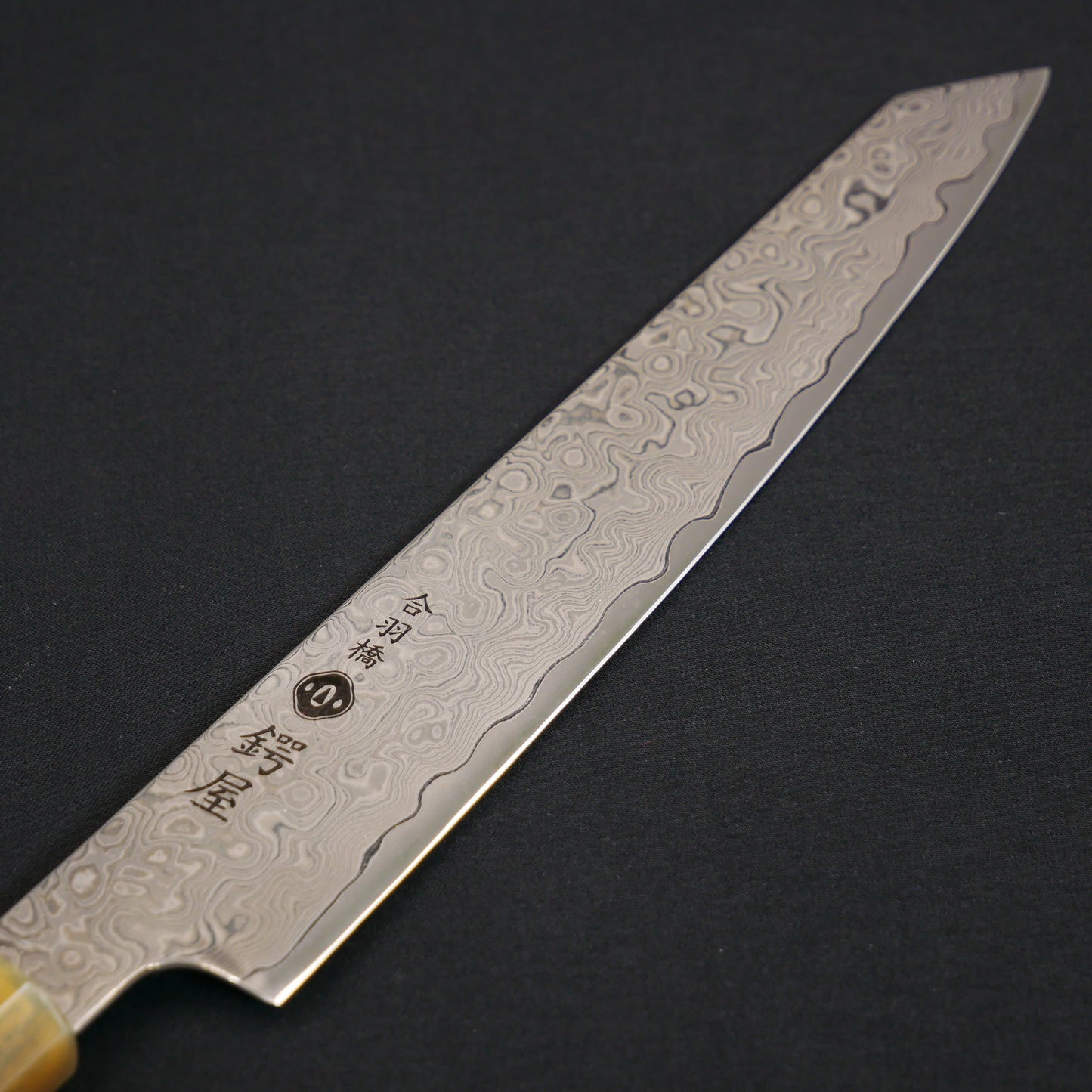 モリブデンバナジウム鋼 67層 ダマスカス 切付ペティ 黒檀八角柄