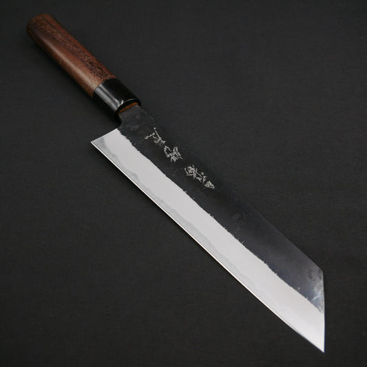 本種子島 青二鋼 黒打 切付牛刀 紫檀柄