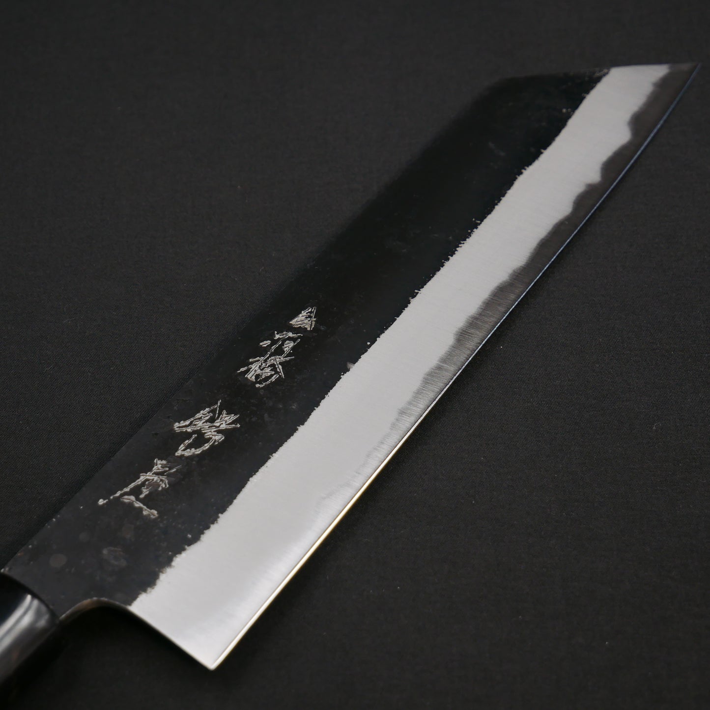 本種子島 青二鋼 黒打 切付牛刀 紫檀柄