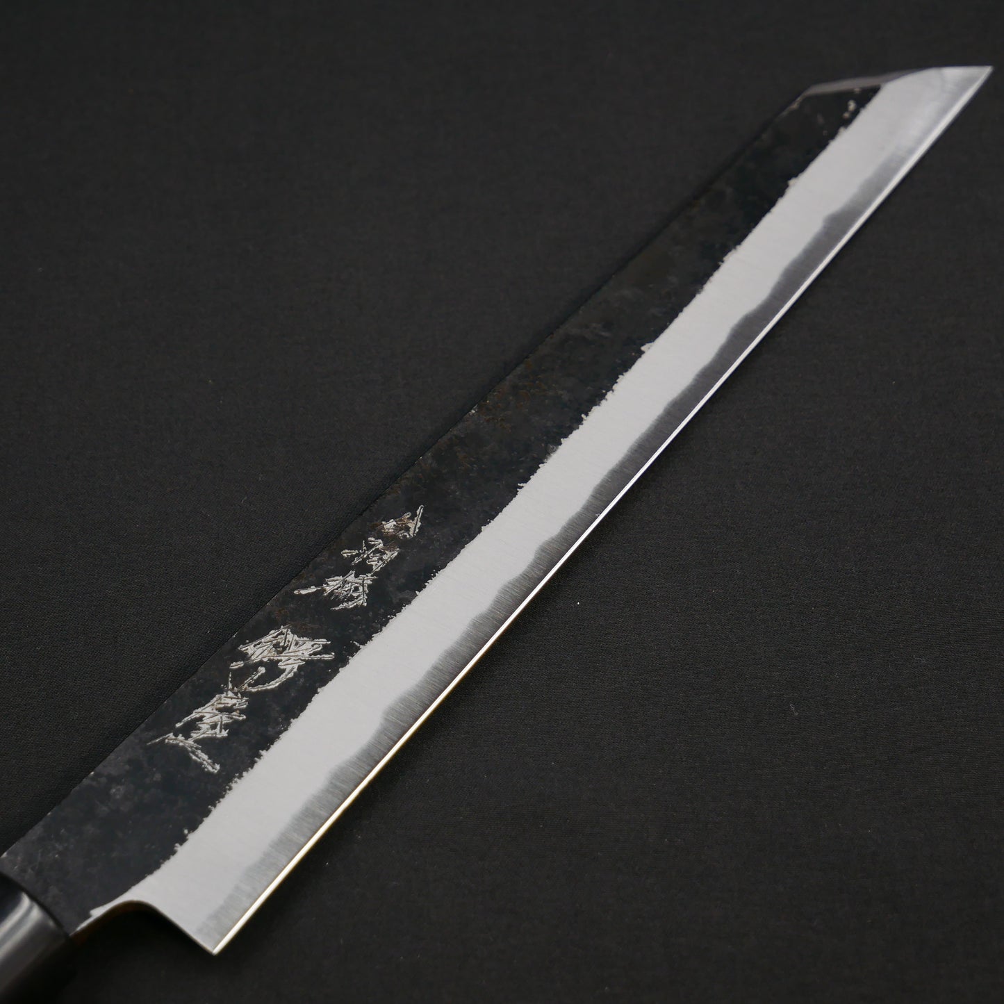 本種子島 青二鋼 黒打 切付筋引 紫檀柄