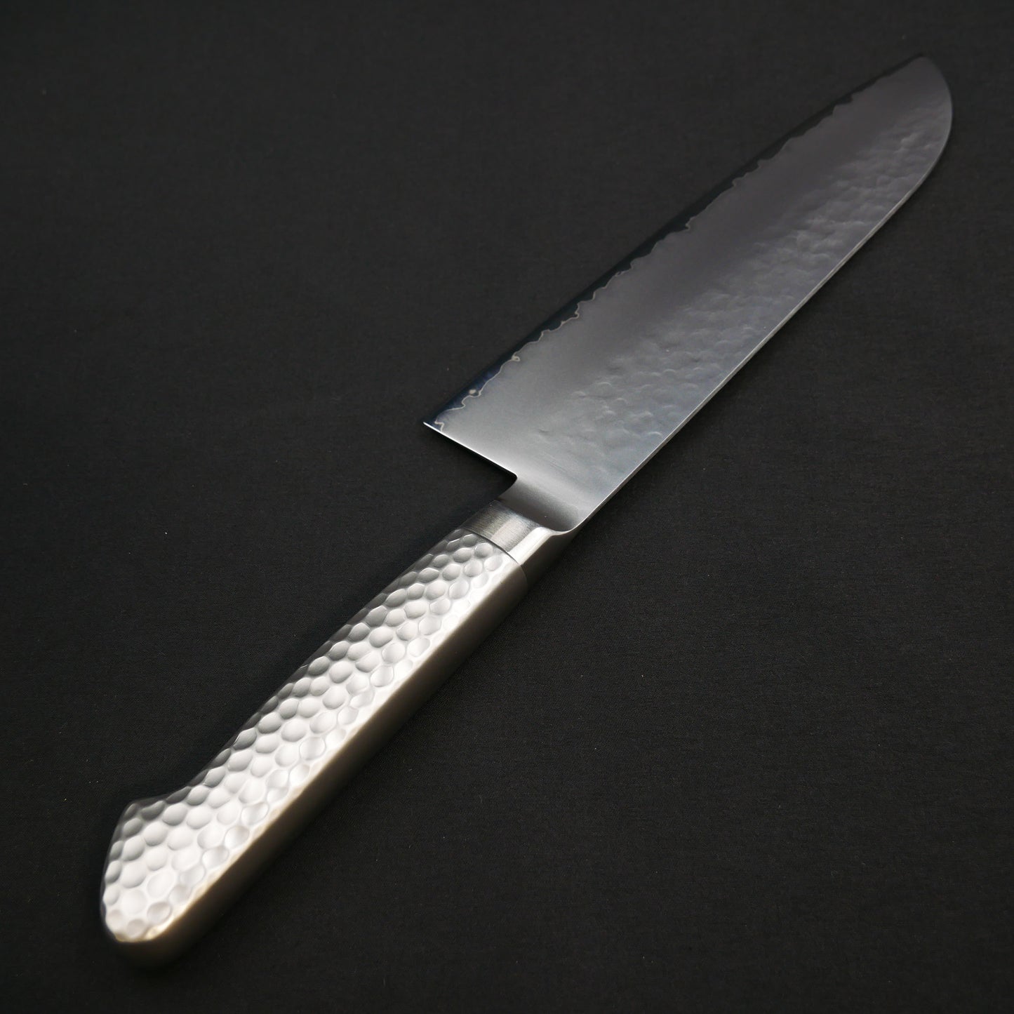 Molybdenum Steel Tsuchime Santoku Stainless Handle