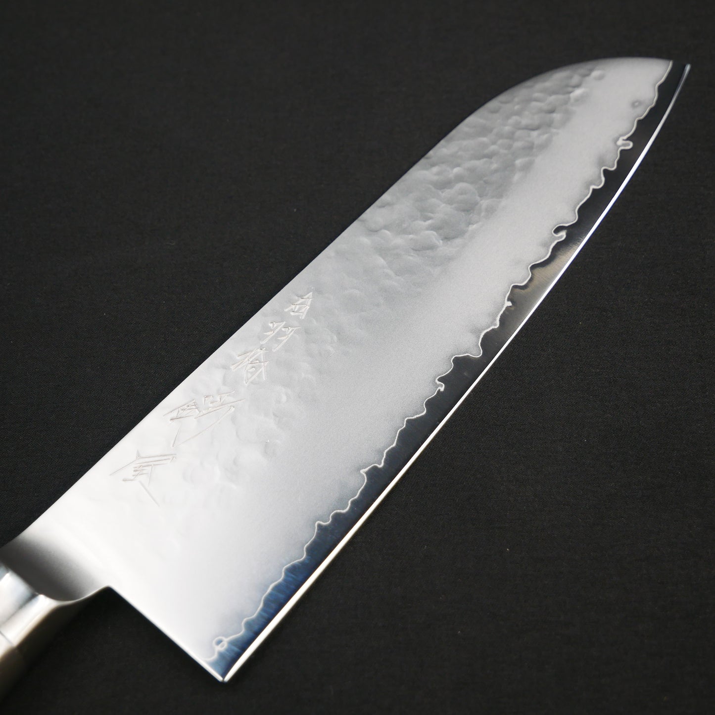 Molybdenum Steel Tsuchime Santoku Stainless Handle