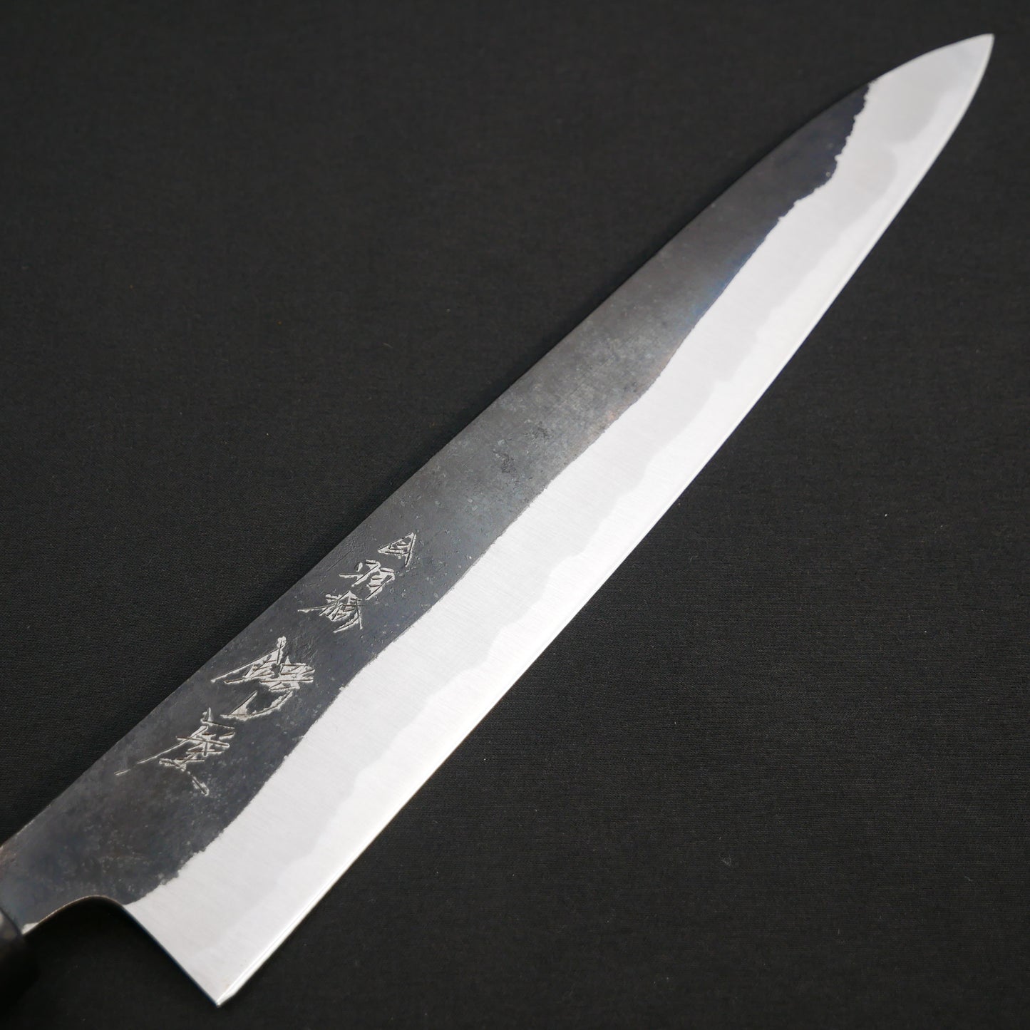本種子島 青二鋼 黒打 筋引 紫檀柄