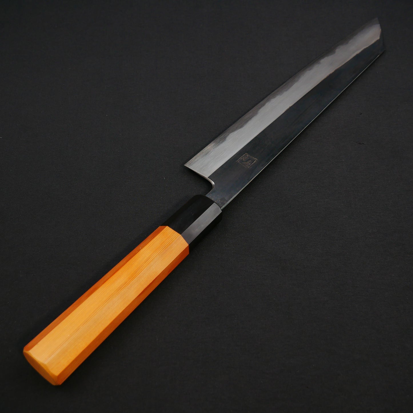 青一鋼 黒打 切付牛刀 イチイ八角柄