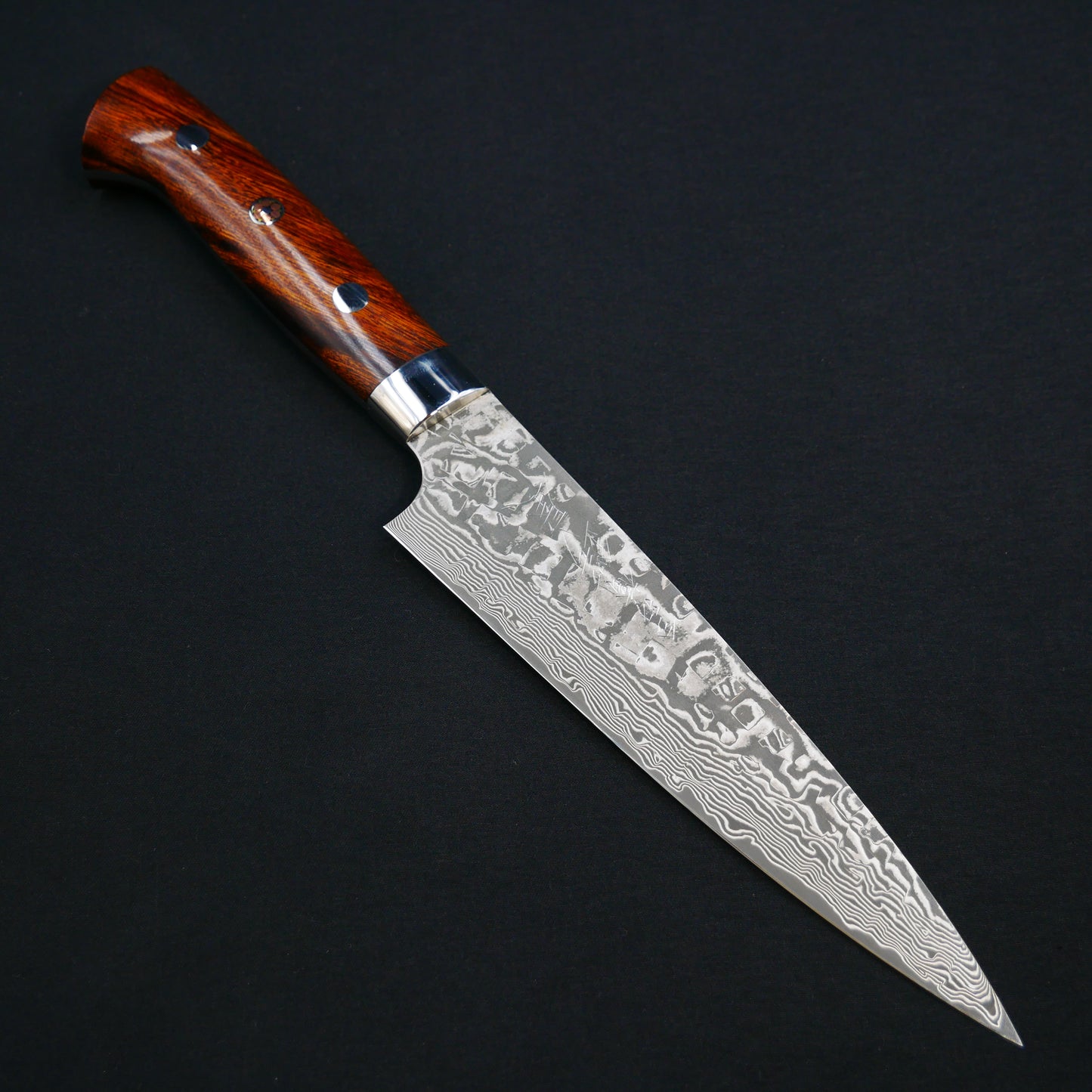 Saji Takeshi HSS 63Layers Damascus Petty Ironwood Handle