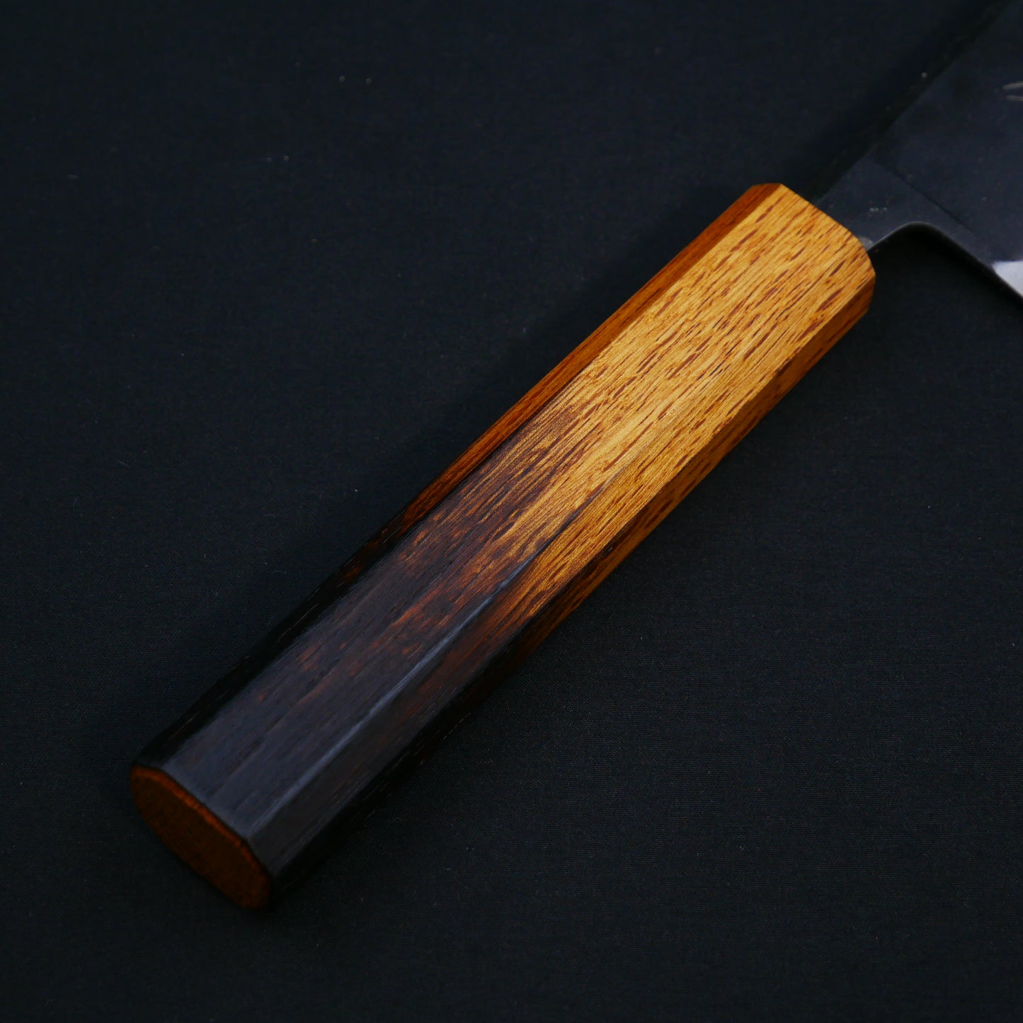 White#2 Carbon Steel Kurouchi Nakiri Oak Octagonal Handle