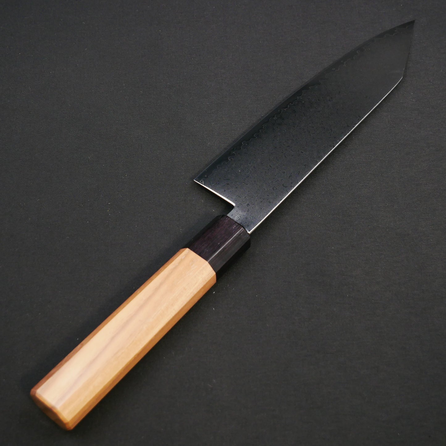VG10 Damascus Kiritsuke Santoku Walnut Octagonal Handle