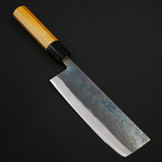 白二鋼 黒打 菜切 朴八角柄