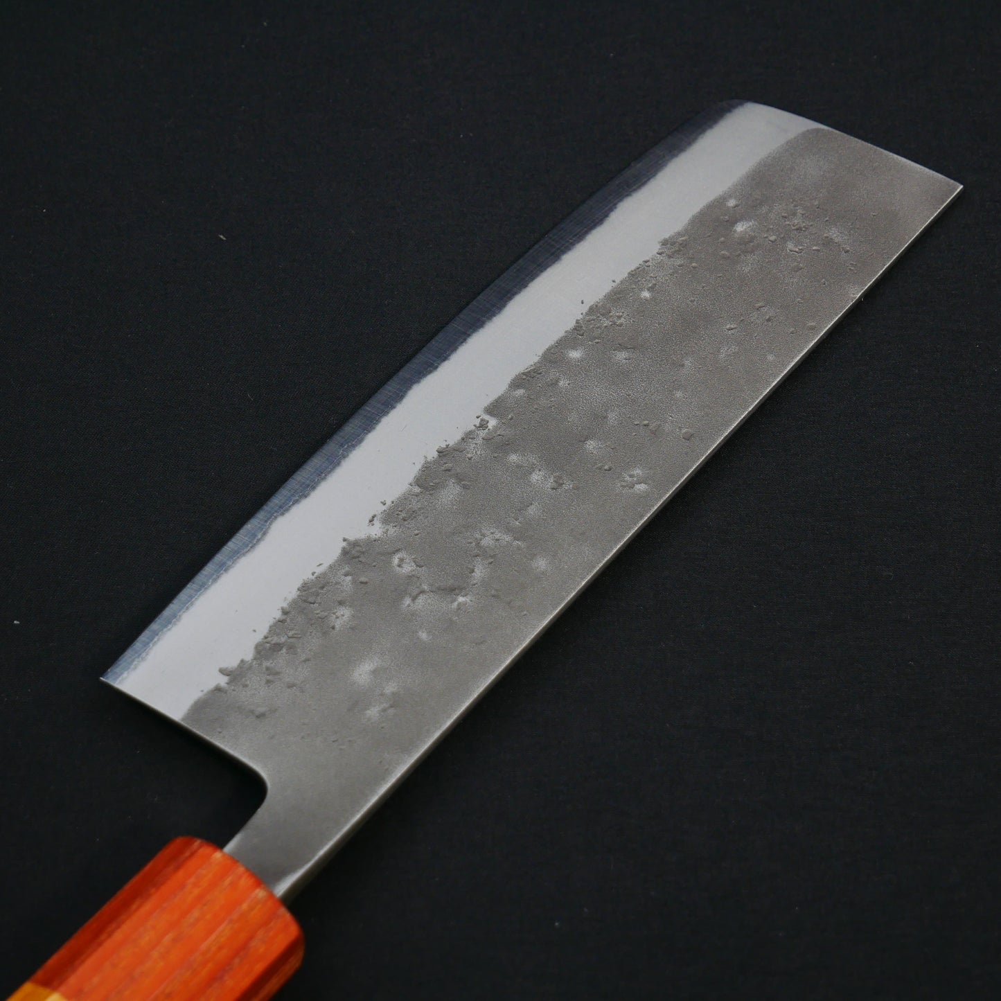 Blue#2 Carbon Steel Nashiji Nakiri Zelkova Octagonal Handle