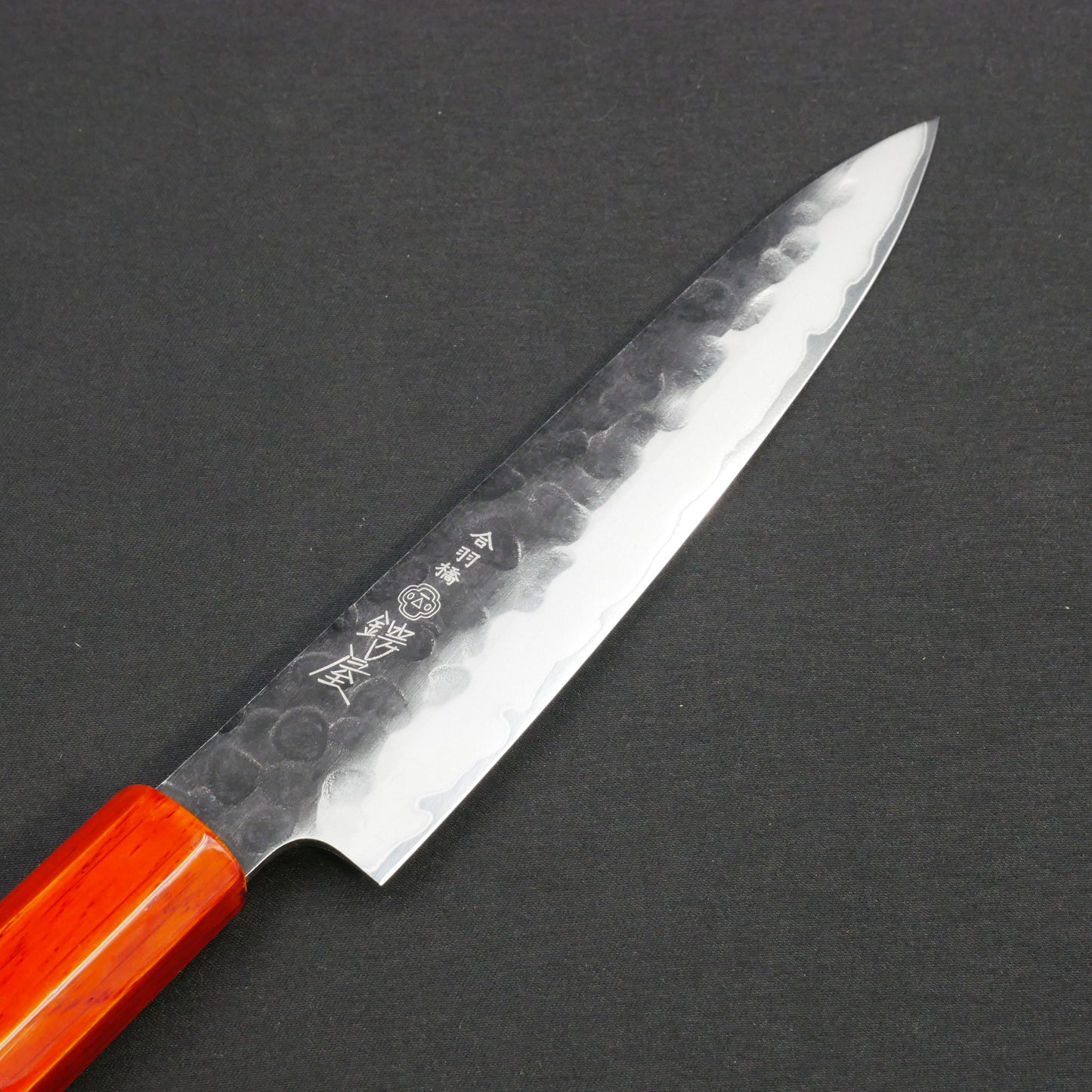 Molybdenum Vanadium Steel Kurouchi Tsuchime Petty Oak Urushi Octagonal Handle