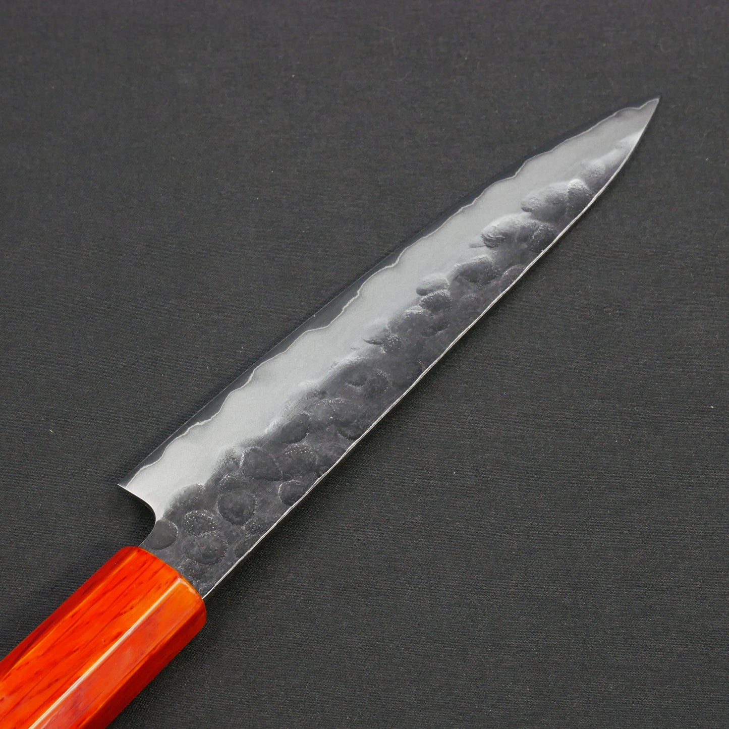 Molybdenum Vanadium Steel Kurouchi Tsuchime Petty Oak Urushi Octagonal Handle