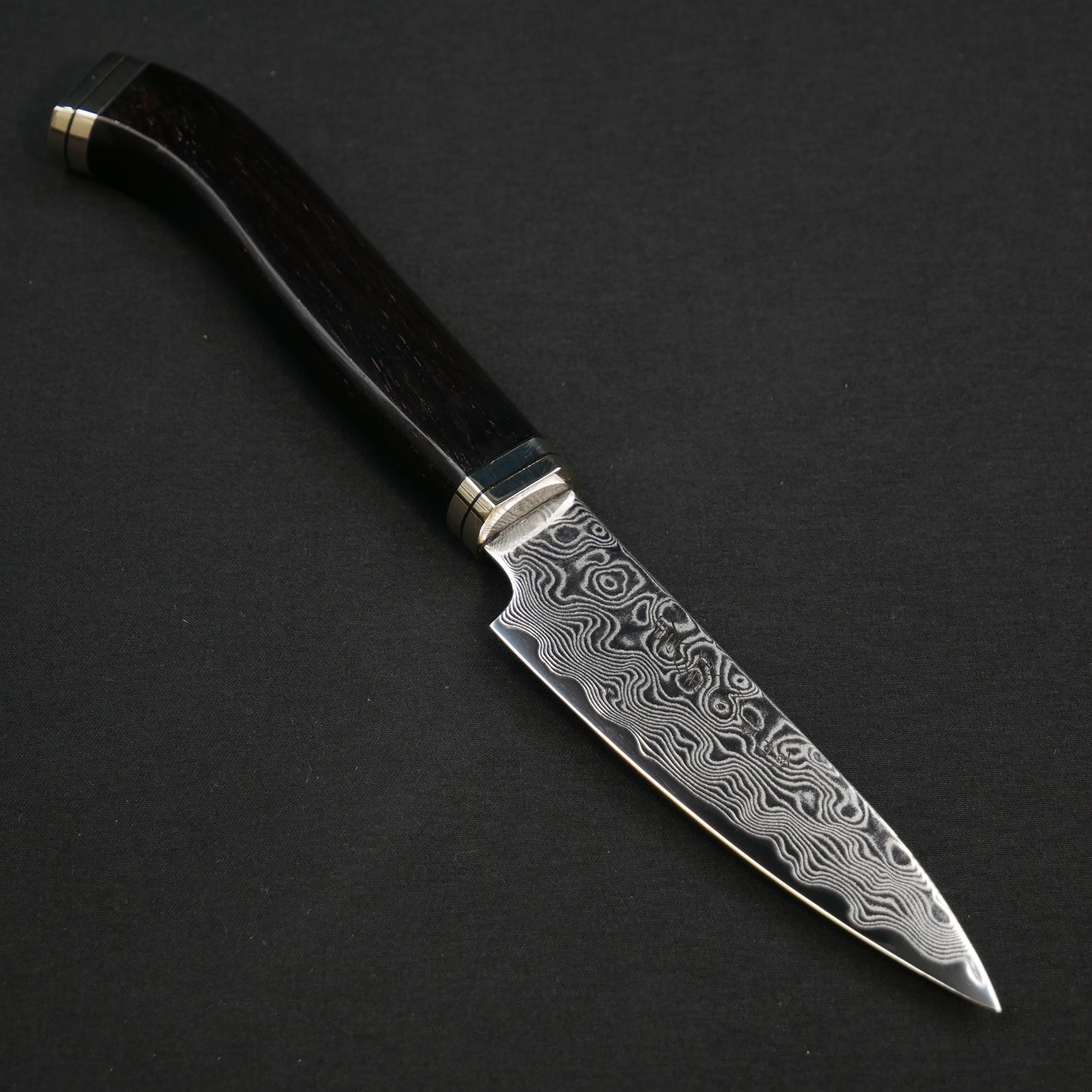 ZDP189 Damascus Paring Ebony Handle