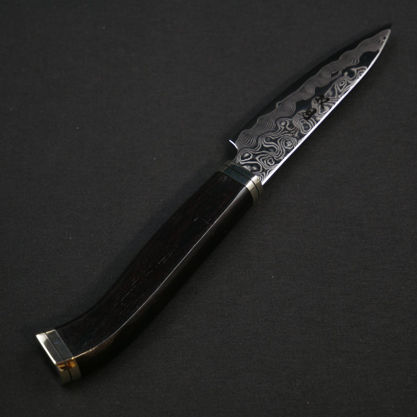 ZDP189 Damascus Paring Ebony Handle