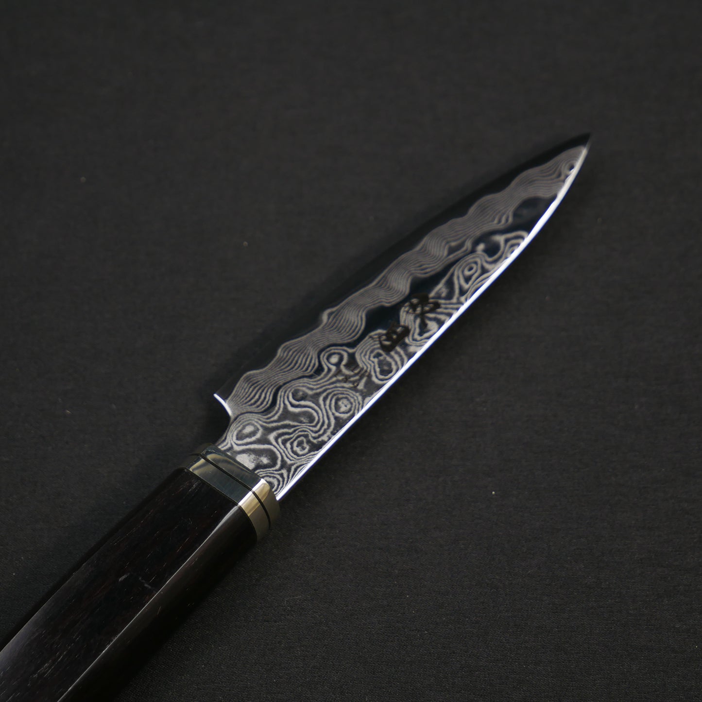 ZDP189 Damascus Paring Ebony Handle