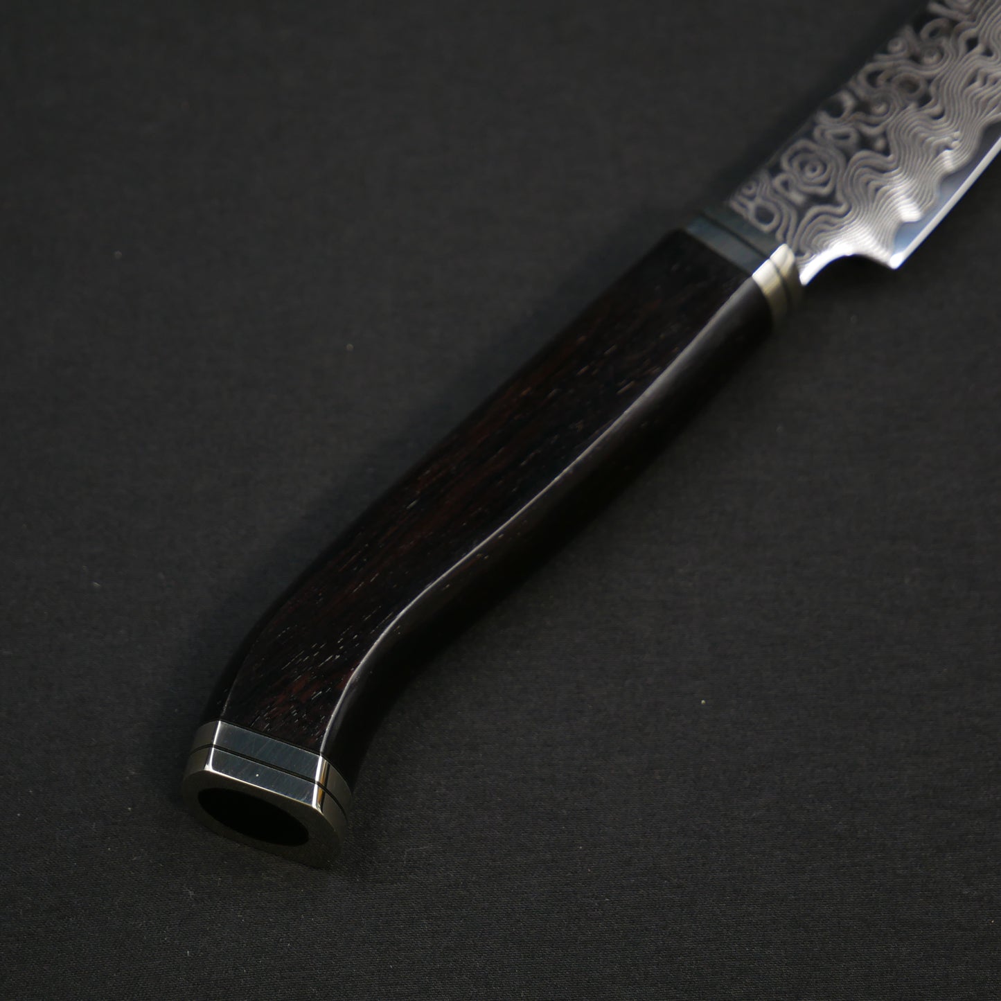 ZDP189 Damascus Paring Ebony Handle