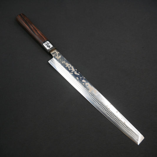 吉田刃物 ZDP189 ダマスカス 蛸引 黒檀八角柄