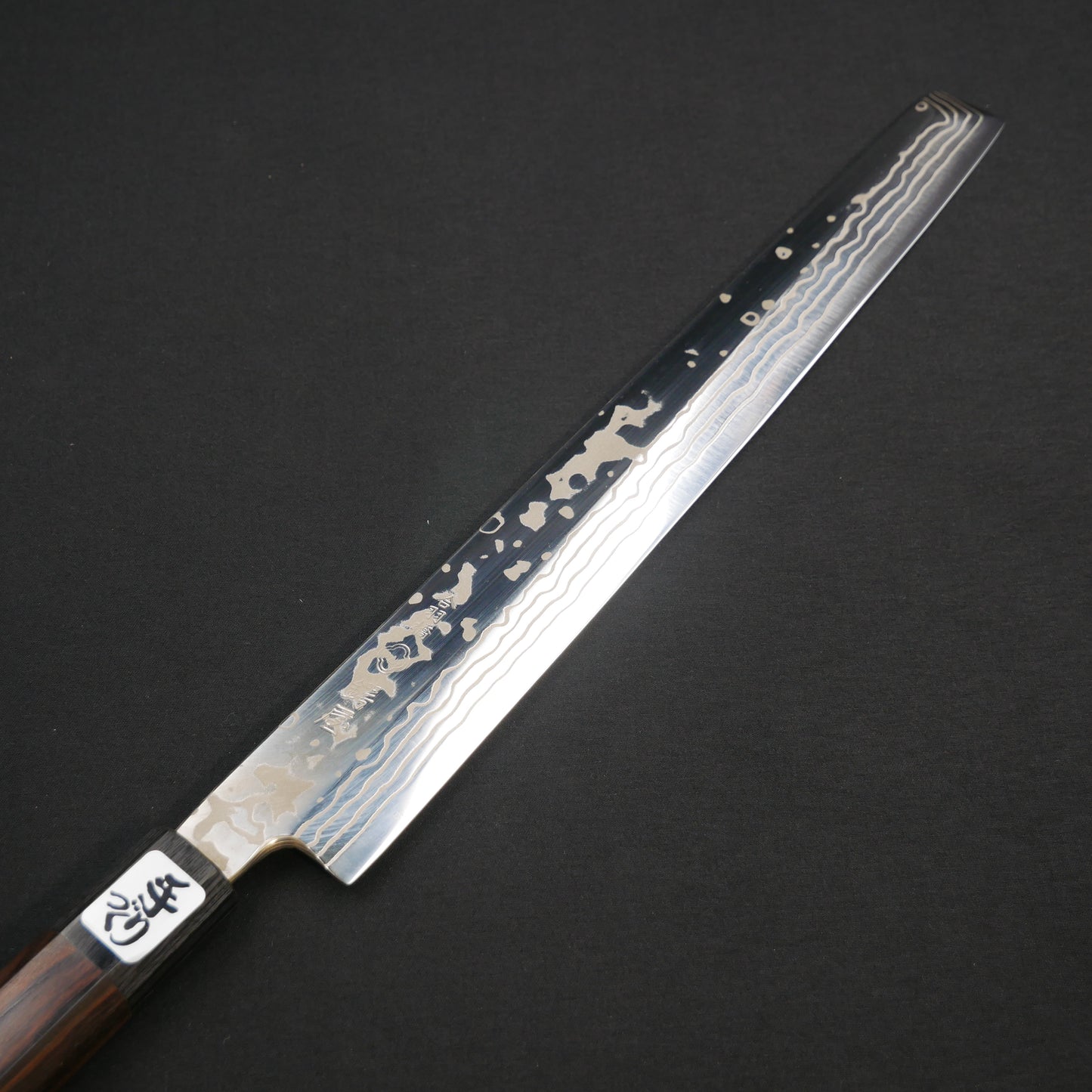 Yoshida Hamono ZDP189 Damascus Takohiki Ebnoy Octagonal Handle