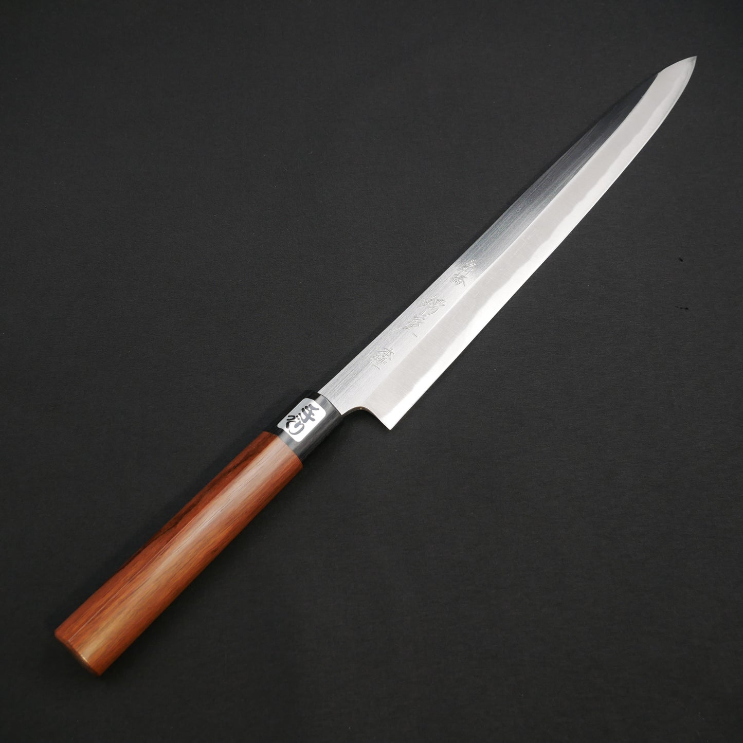 "Tanegashima" Blue#2 Carbon Steel Yanagiba Rosewood Handle
