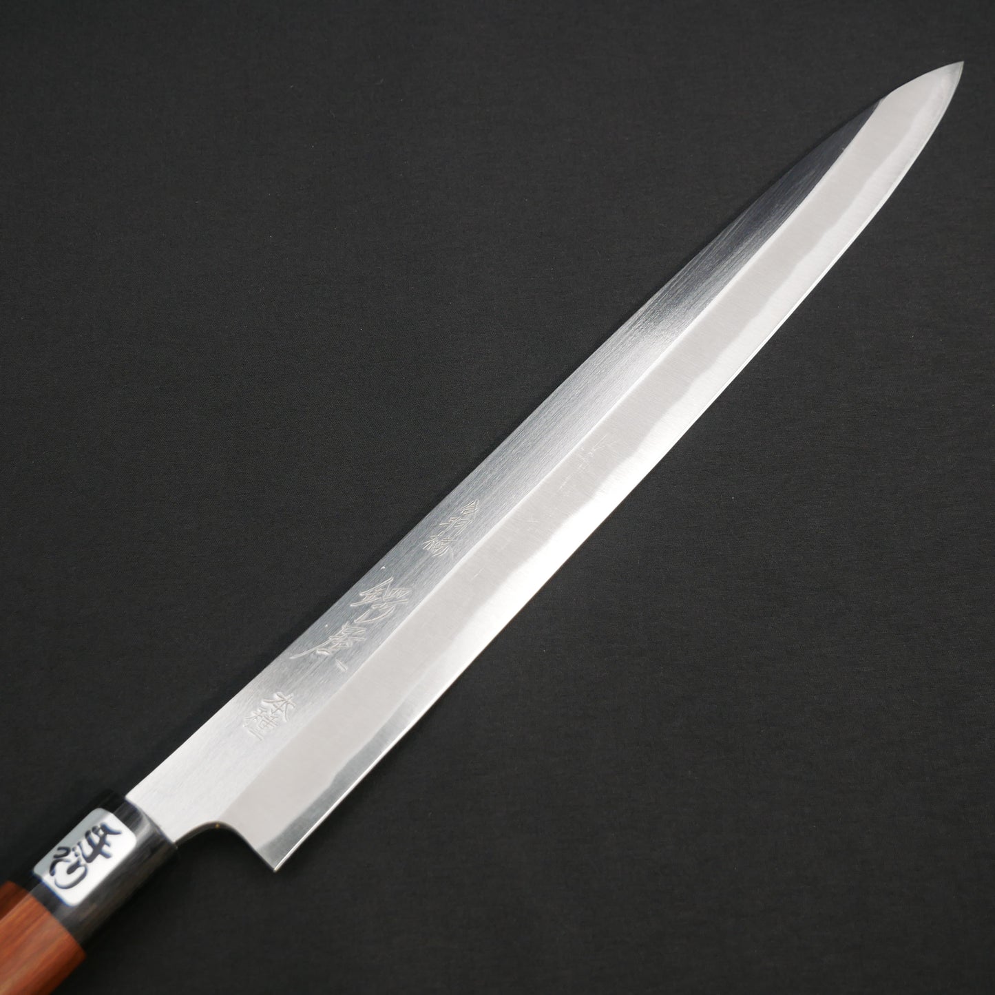 "Tanegashima" Blue#2 Carbon Steel Yanagiba Rosewood Handle