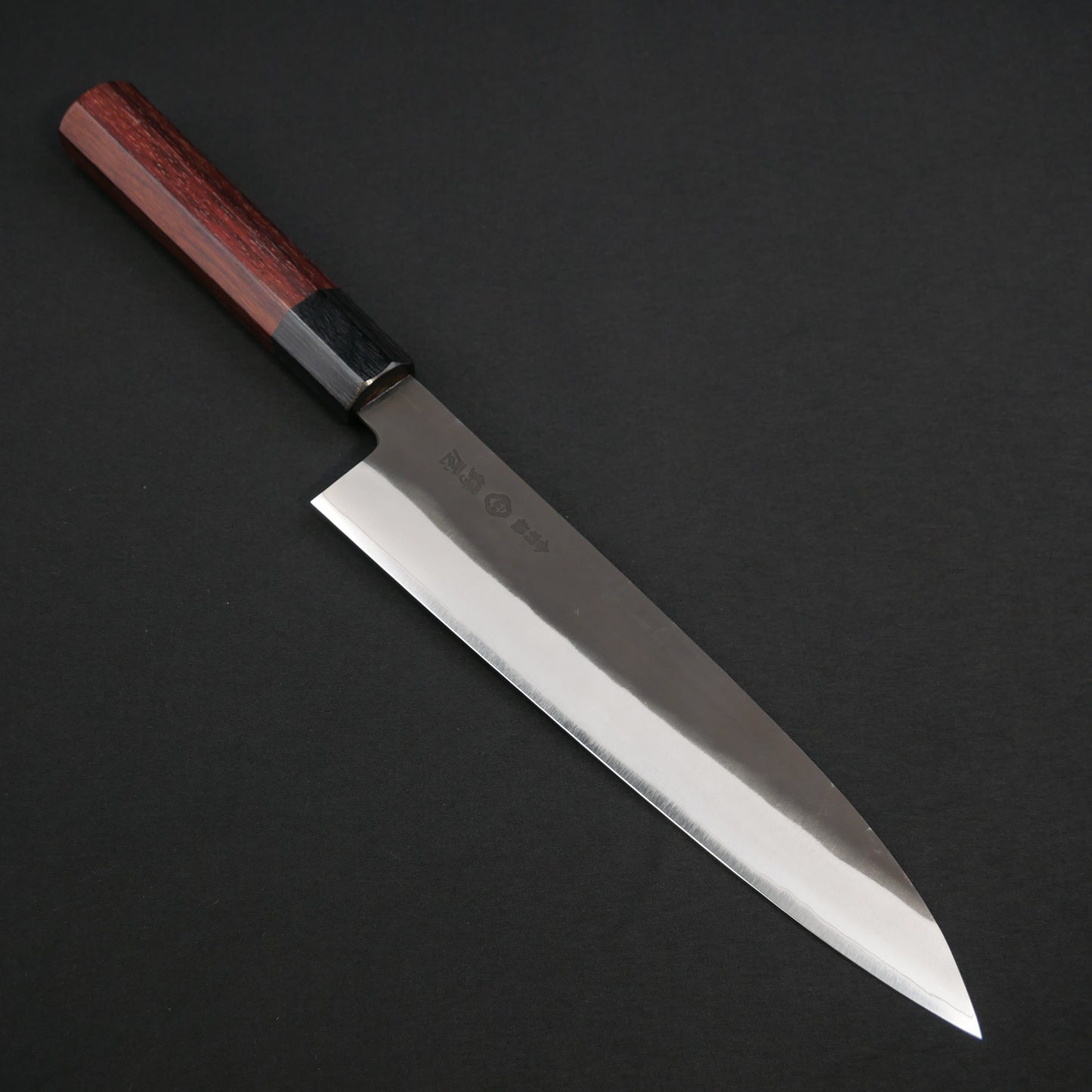 吉田刃物 ZDP189 黒打 牛刀 紫檀八角柄