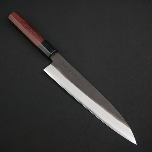 吉田刃物 ZDP189 黒打 牛刀 紫檀八角柄