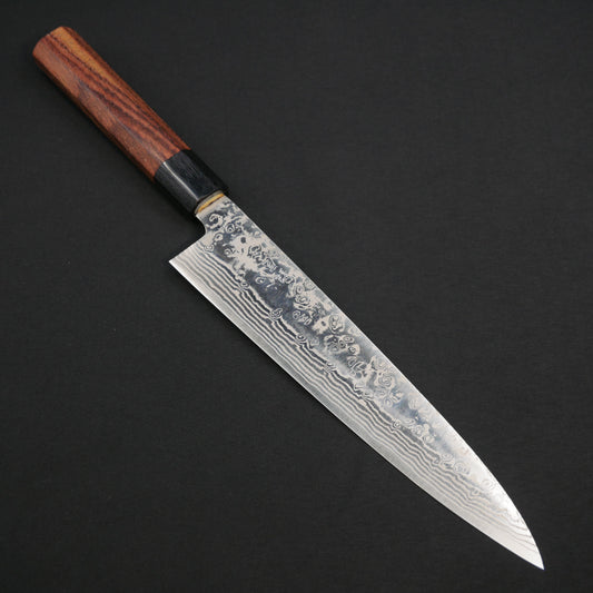 吉田刃物 ZDP189 ダマスカス 牛刀 紫檀八角柄